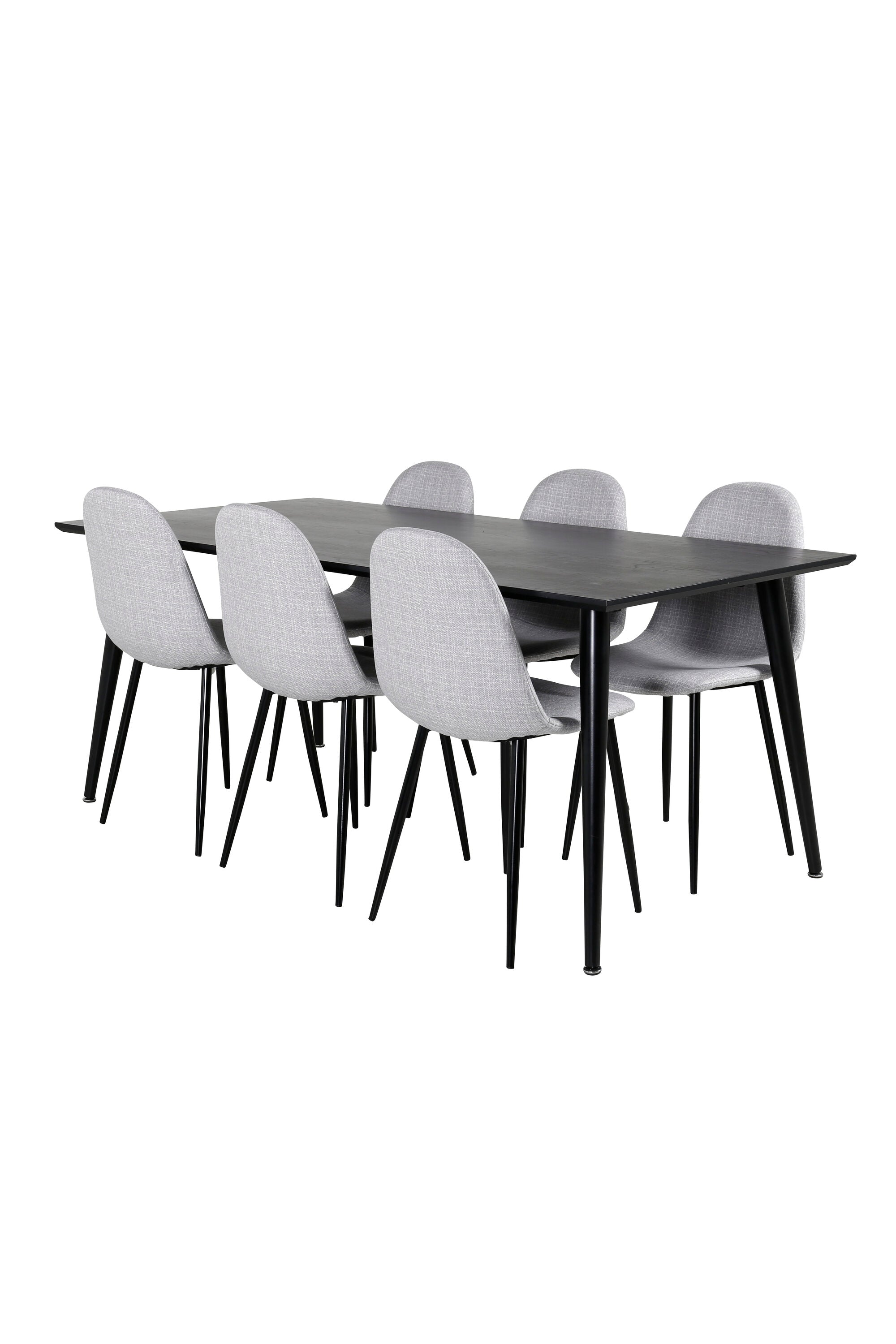 Dipp Esszimmerset + Polar 180cm/6St. in Schwarz / Hellgrau präsentiert im Onlineshop von KAQTU Design AG. Esszimmerset ist von Venture Home