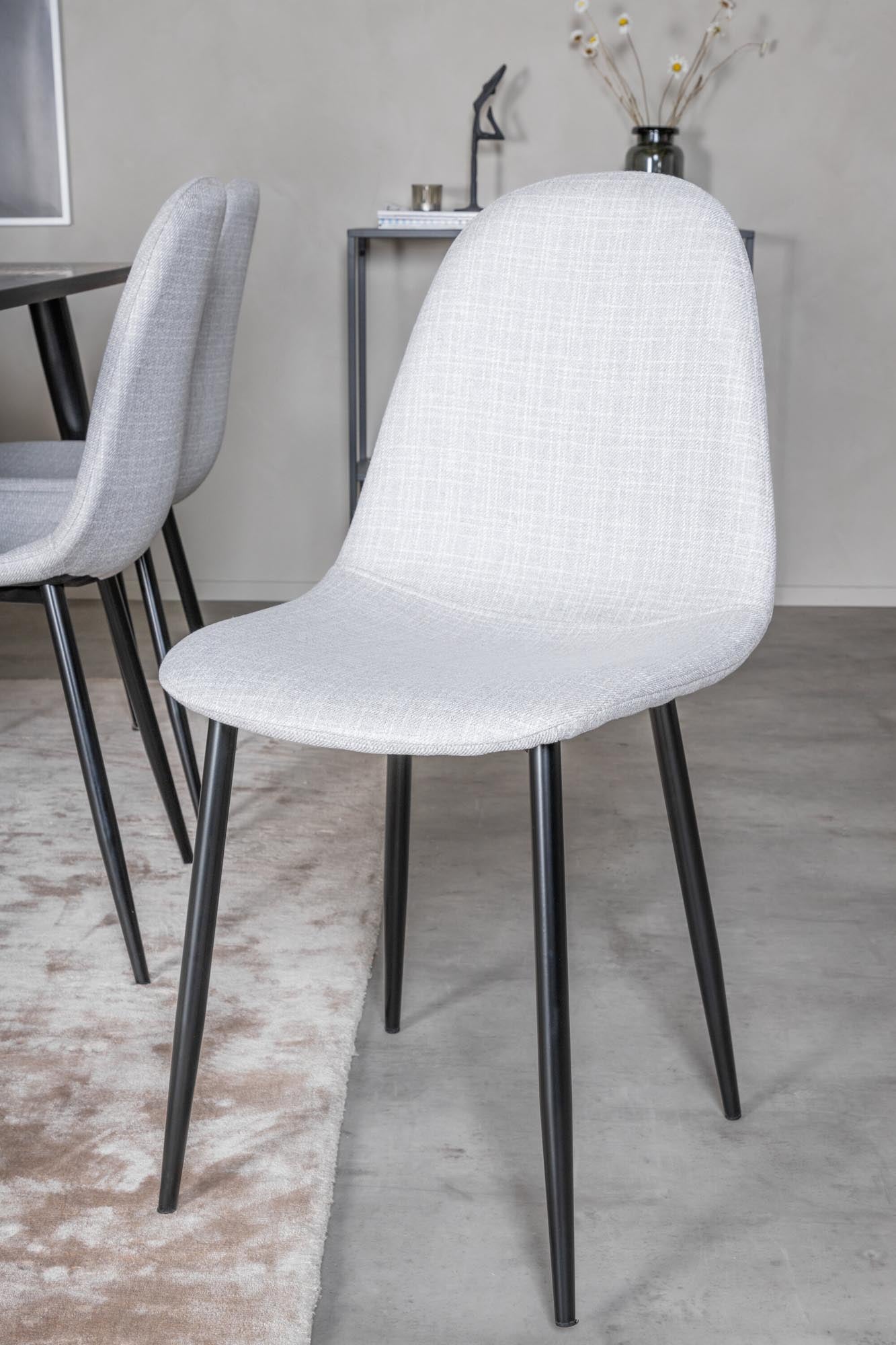 Dipp Esszimmerset + Polar 180cm/6St. in Schwarz / Hellgrau präsentiert im Onlineshop von KAQTU Design AG. Esszimmerset ist von Venture Home