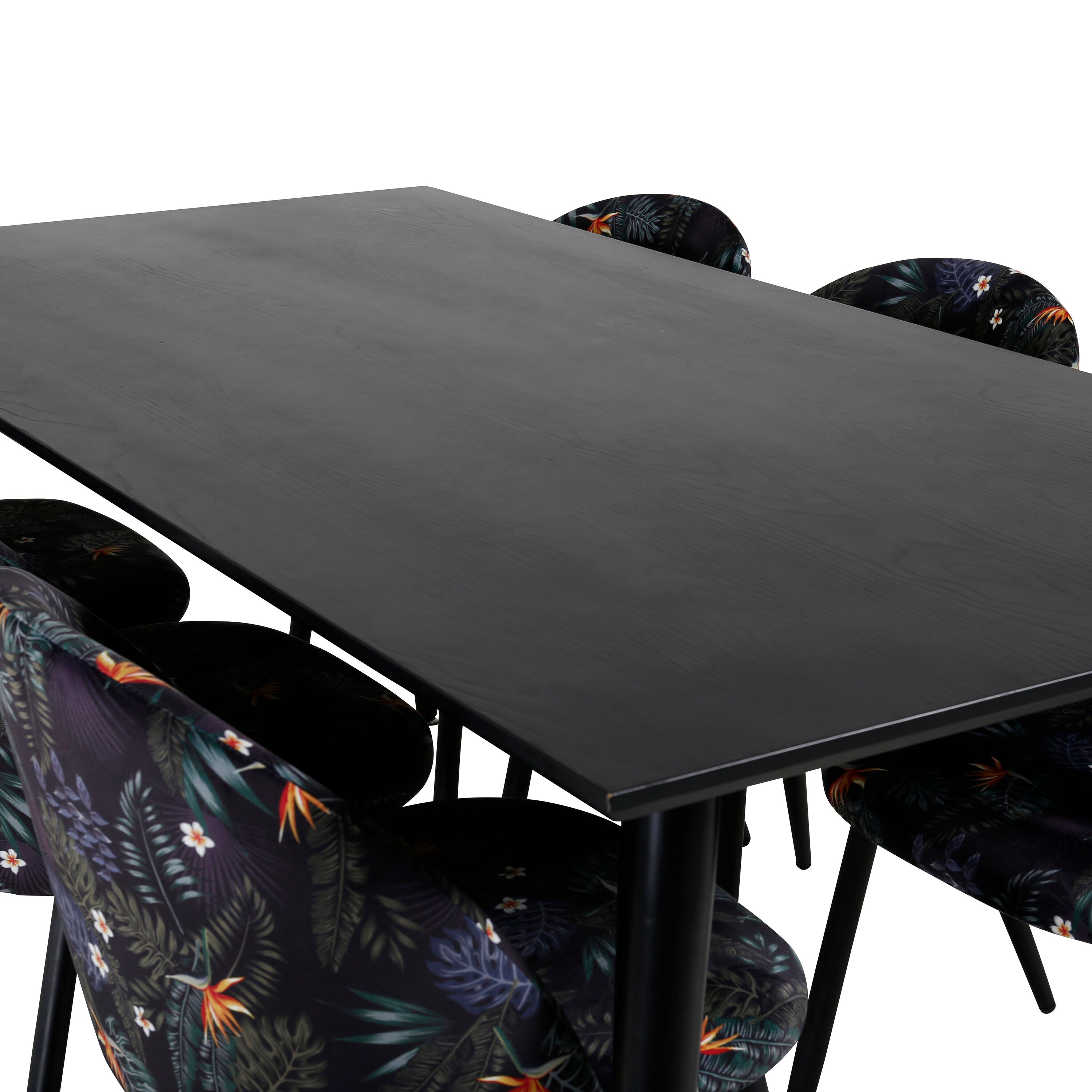 Dipp Esszimmerset + Velvet 180cm/6St. in Schwarz präsentiert im Onlineshop von KAQTU Design AG. Esszimmerset ist von Venture Home