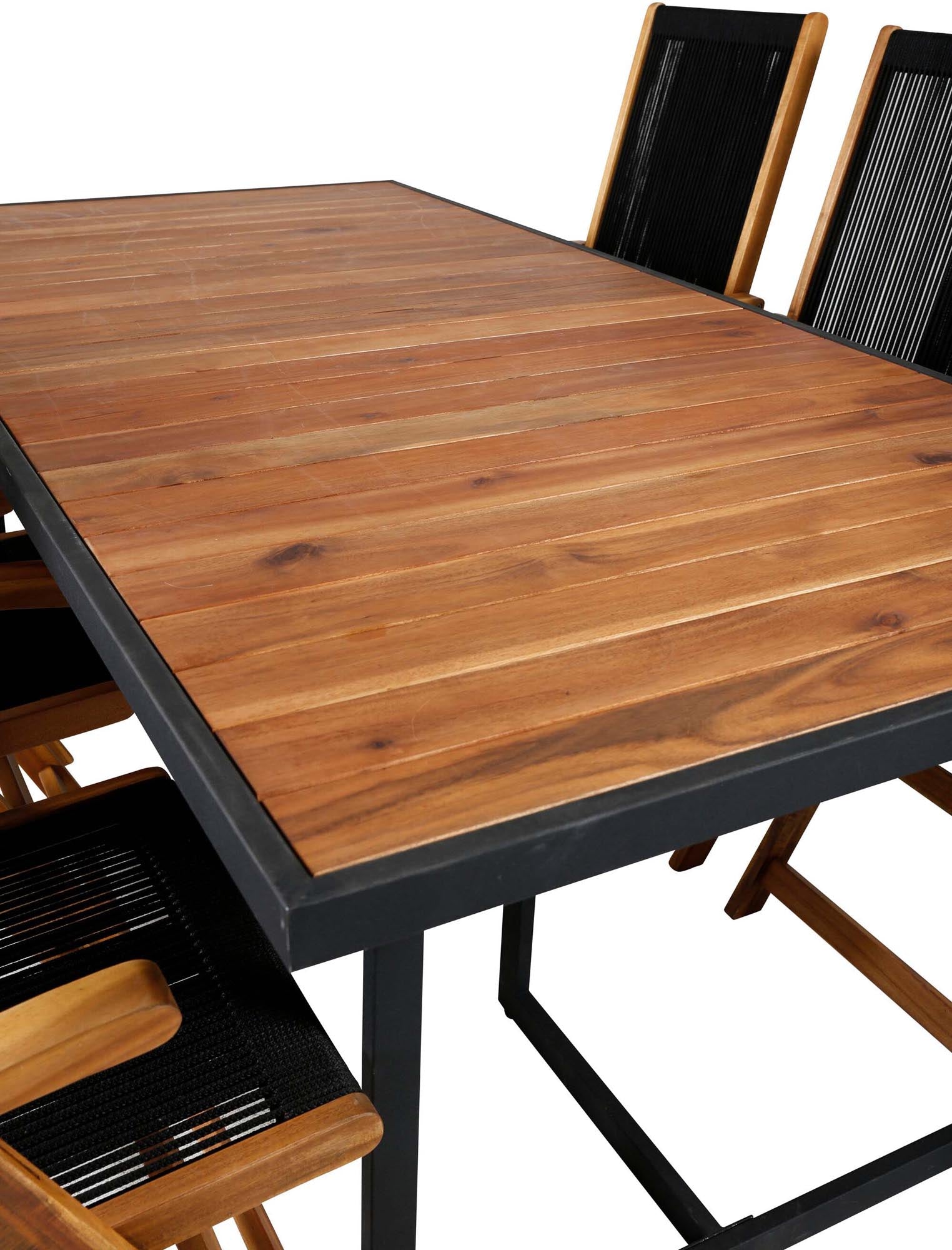 Elegantes Khung Tischset für 6, ideal für stilvolle Outdoor-Dinner.