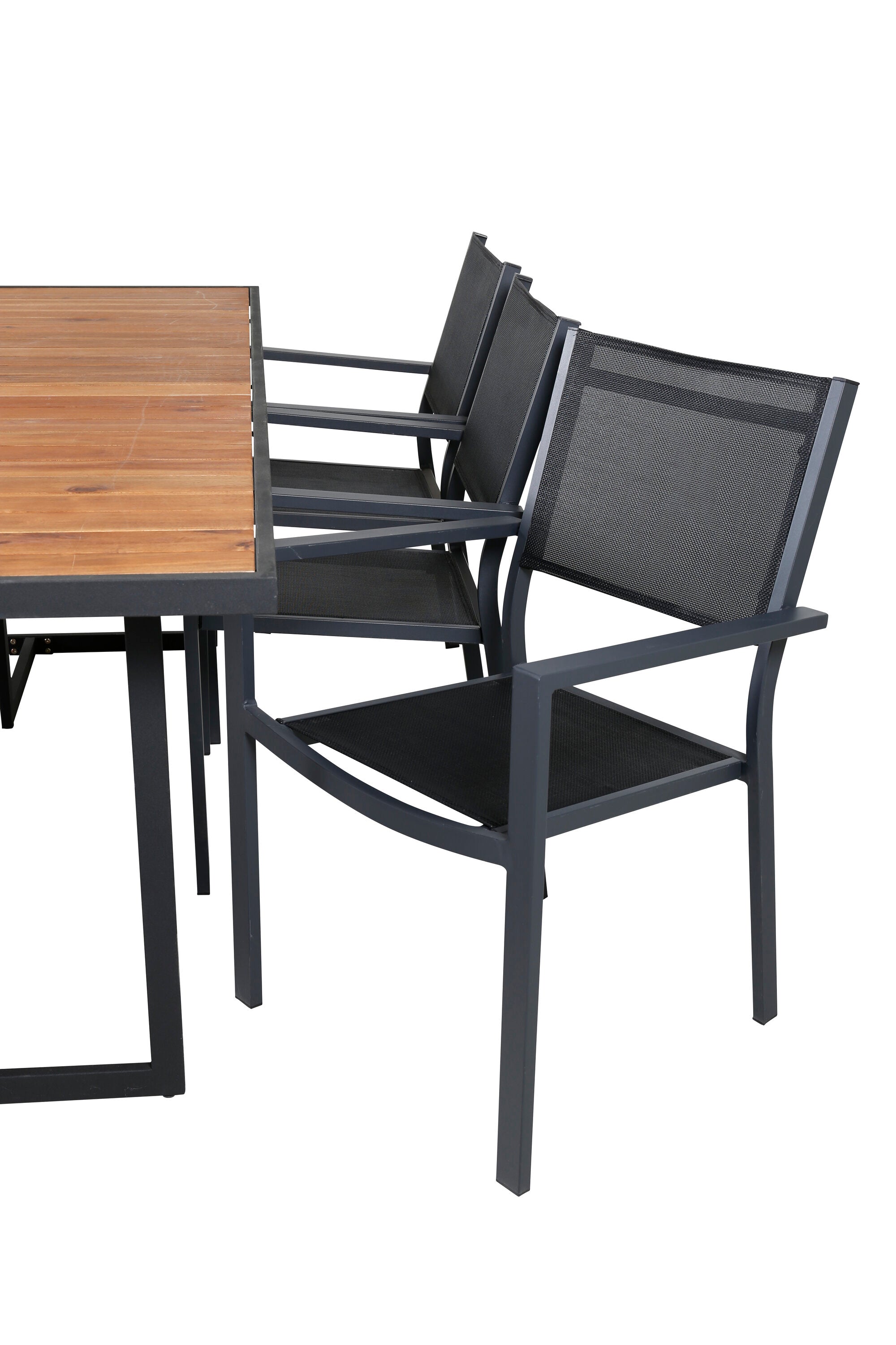 Elegantes Khung Gartentisch-Set mit Copacabana-Stühlen von Venture Home, ideal für stilvolle Aussenbereiche.