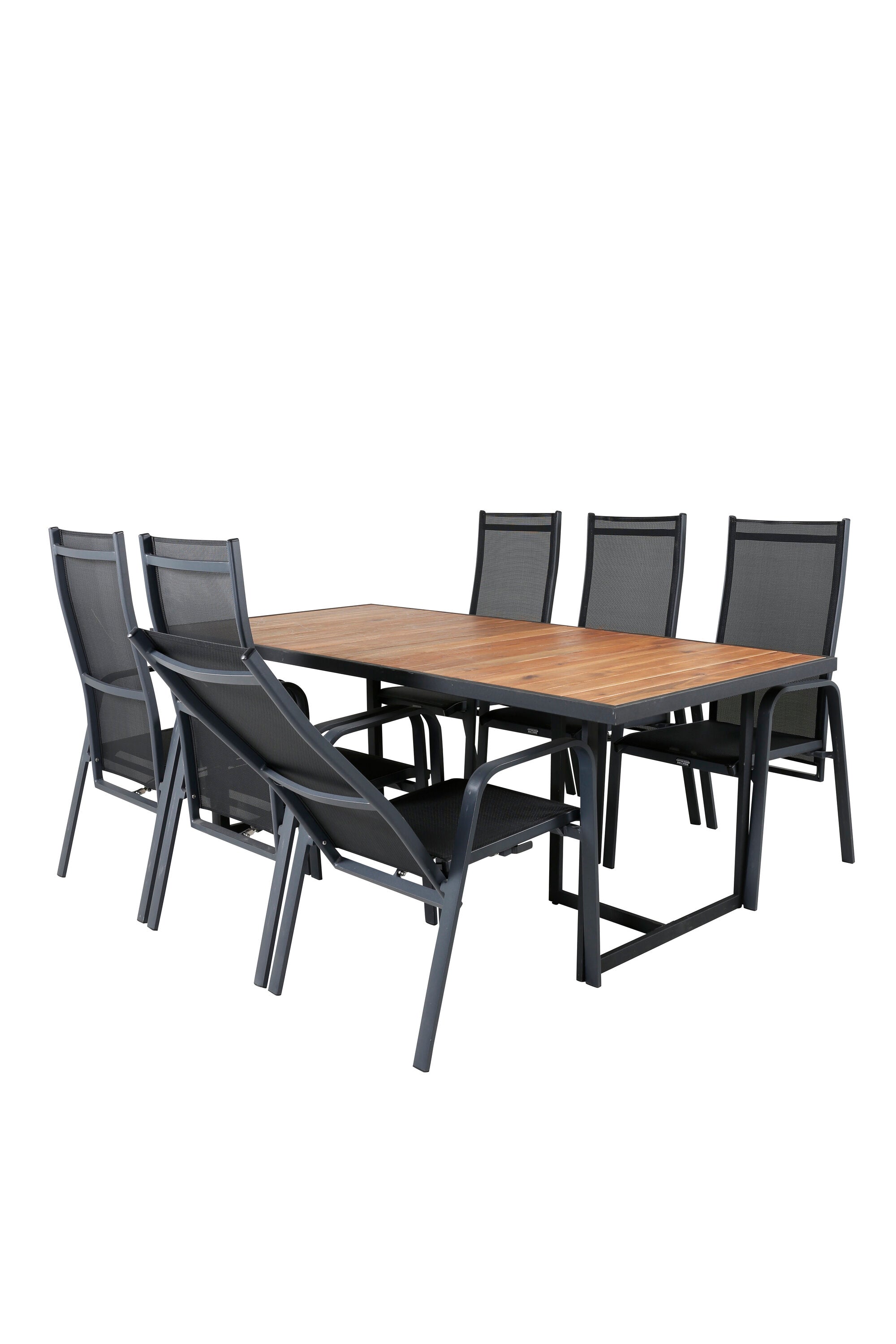 Elegantes Khung Gartentisch-Set mit Copacabana-Stühlen von Venture Home, ideal für stilvolle Aussenbereiche.