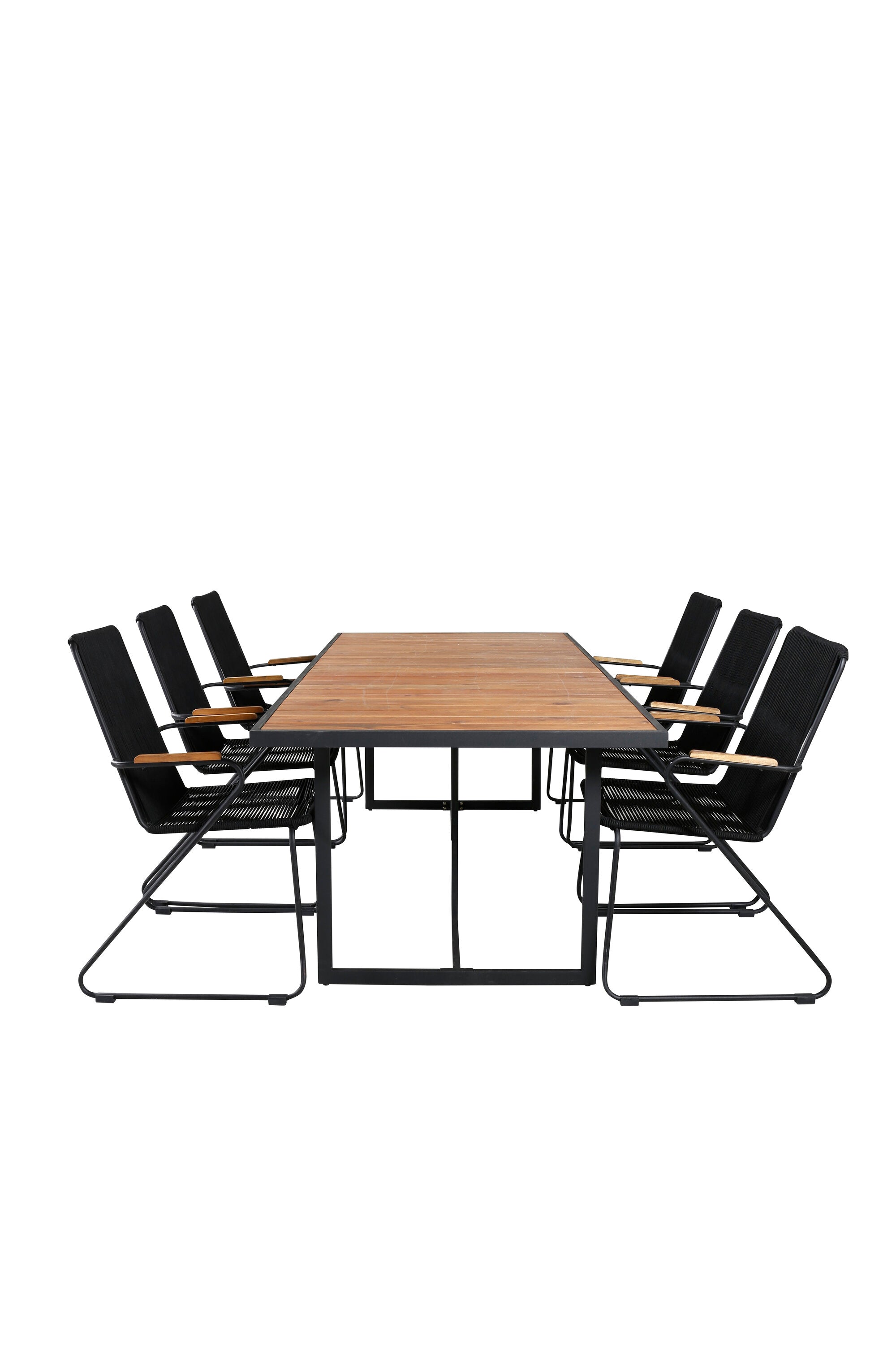 Elegantes Gartentisch-Set aus langlebigem Acacia-Holz, ideal für stilvolle Outdoor-Dinner.