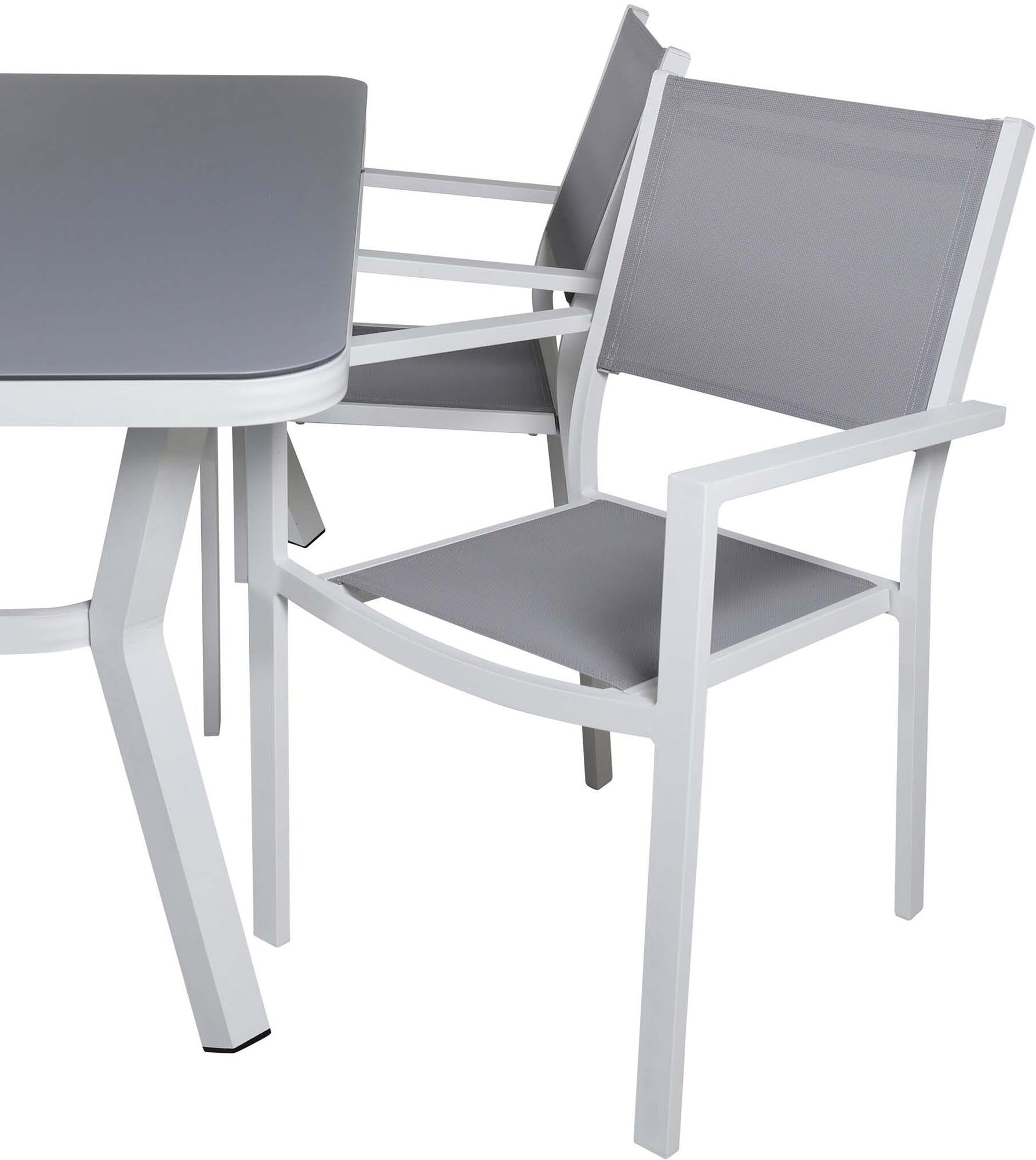Virya Outdoor-Tischset + Copacabana 160cm/4St. in Grau präsentiert im Onlineshop von KAQTU Design AG. Gartentischset ist von Venture Home