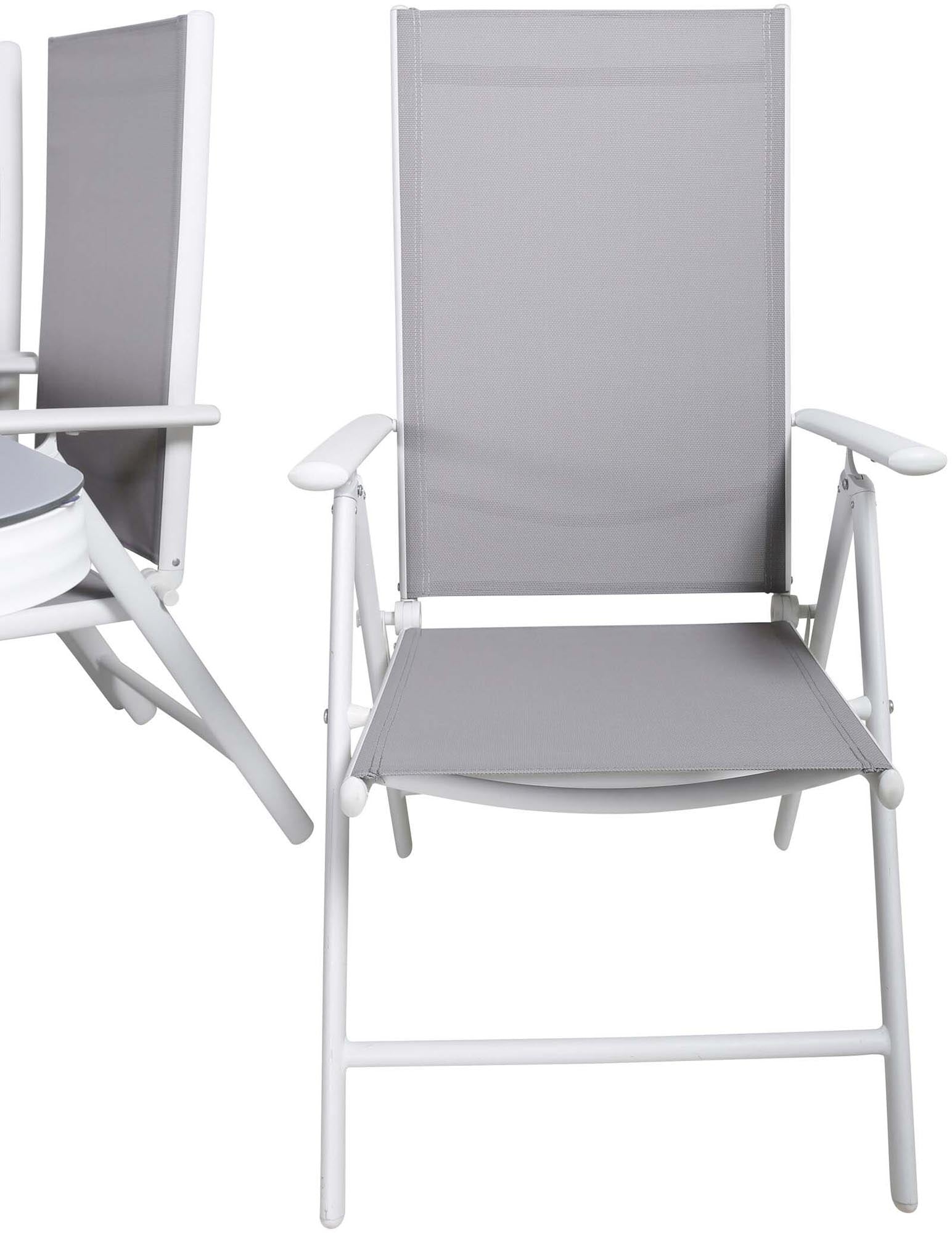 Virya Outdoor-Tischset + Break 200cm/6St. in Grau weiss präsentiert im Onlineshop von KAQTU Design AG. Gartentischset ist von Venture Home
