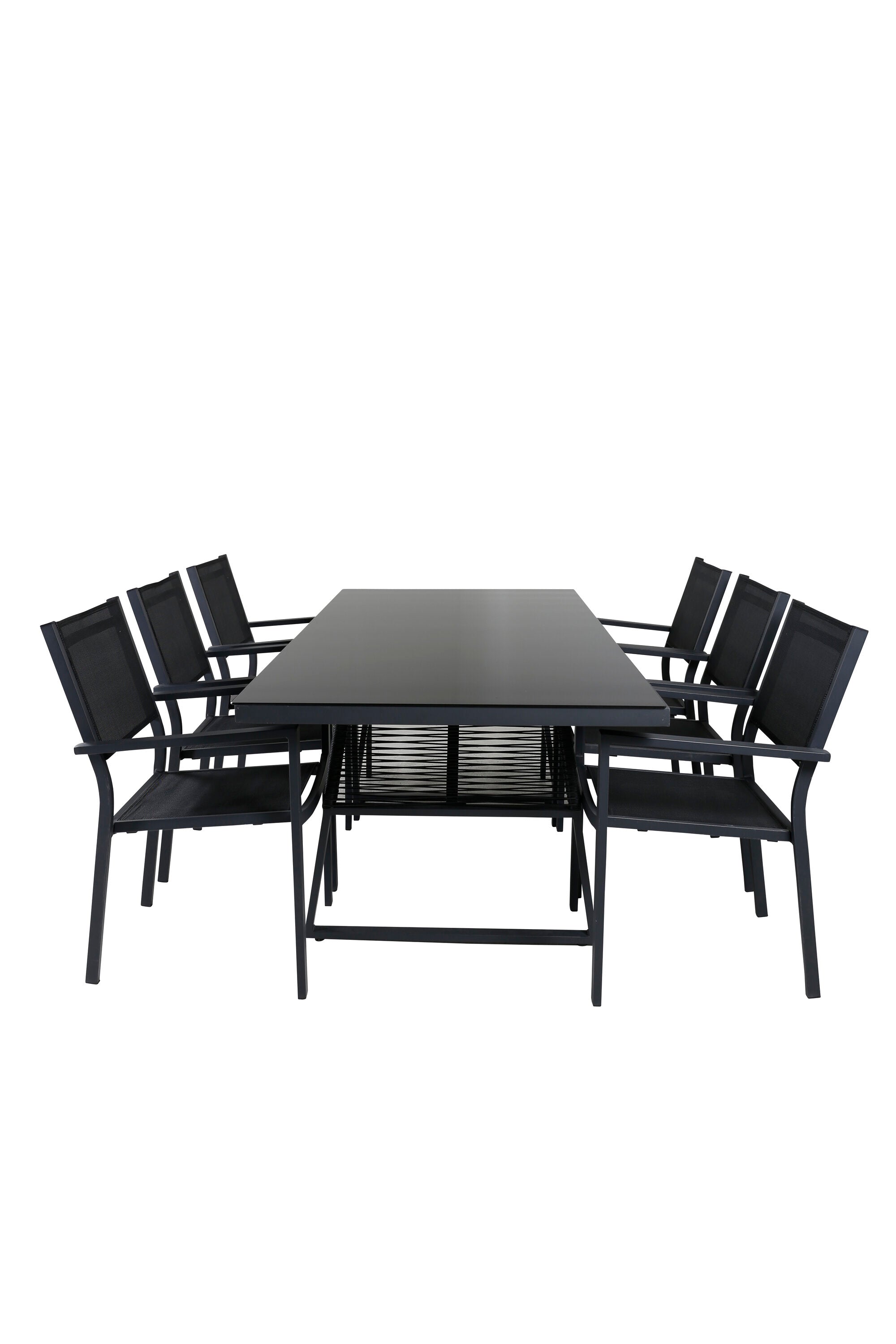 Dallas Gartentisch Set in Schwarz Schwarz präsentiert im Onlineshop von KAQTU Design AG. Gartentischset ist von Venture Home