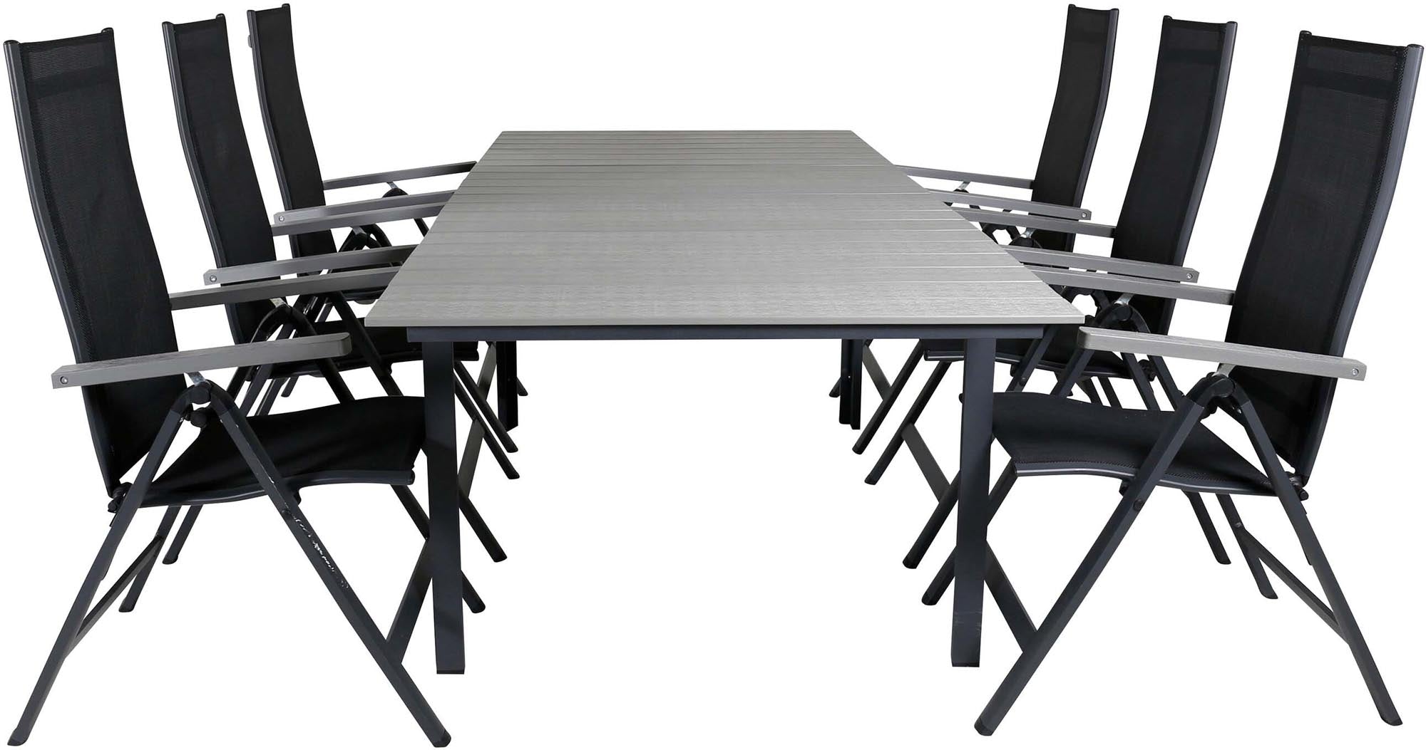 Entdecken Sie das Levels Outdoor-Tischset mit Albany Stühlen – ideal für Gartenpartys, langlebig und stilvoll. Perfekt für Ihren Aussenbereich!