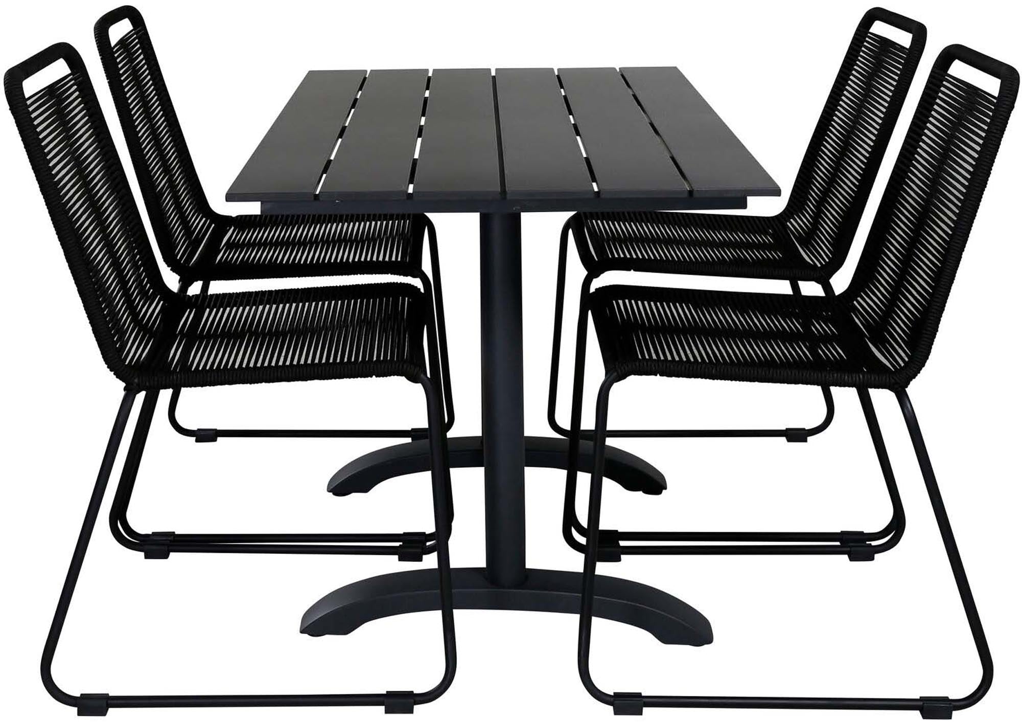 Entdecken Sie das Denver Outdoor-Tischset mit Lindos Stühlen – stilvoll, wetterbeständig und perfekt für gesellige Momente im Freien!