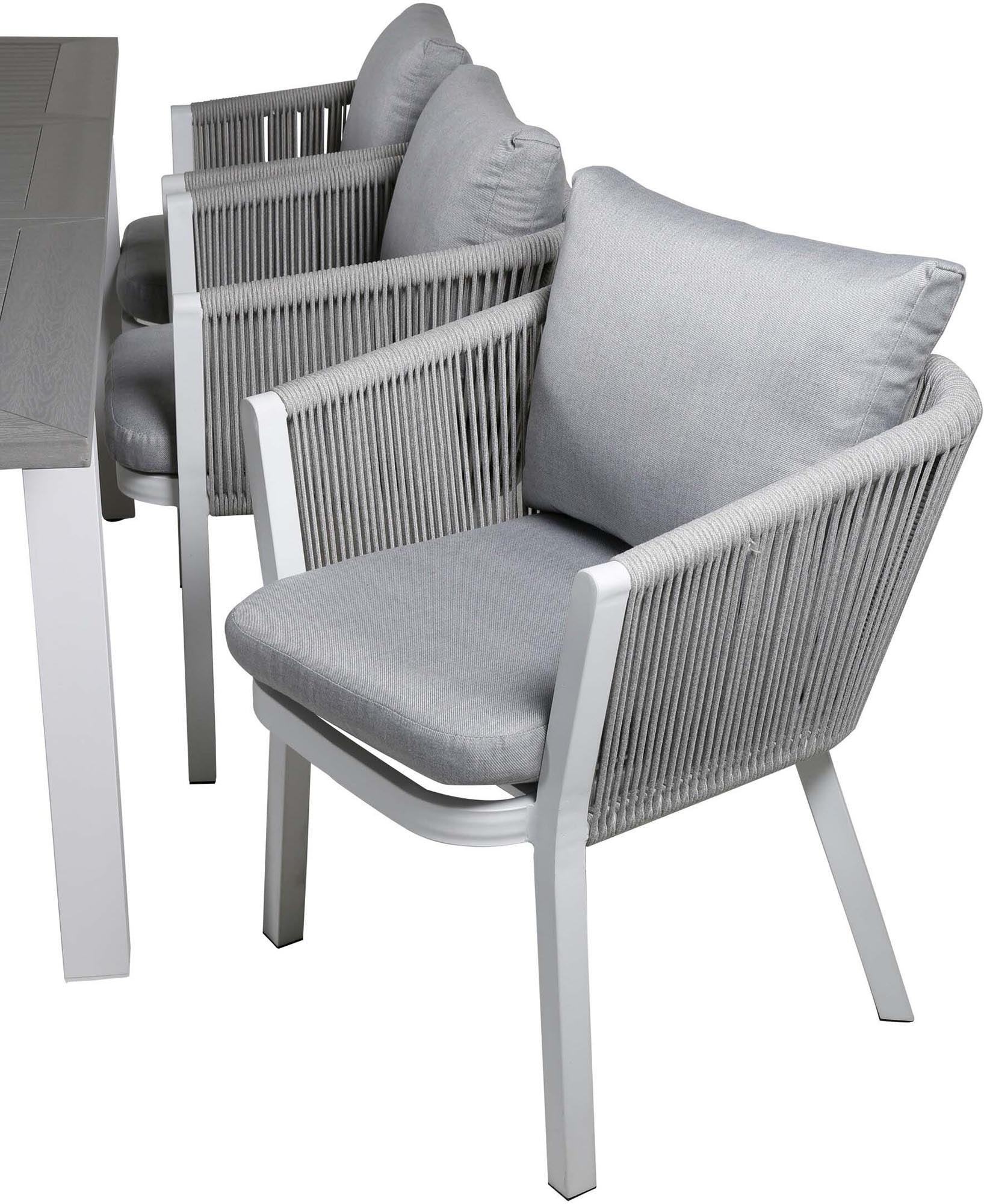 Elegantes Albany Set: Ausziehbarer Tisch & 4 Stühle für draussen.