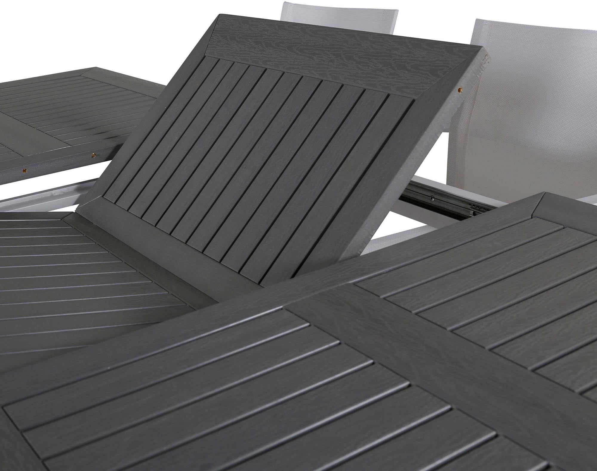 Venture Home Albany: Stilvolles, erweiterbares Outdoor-Esstischset.