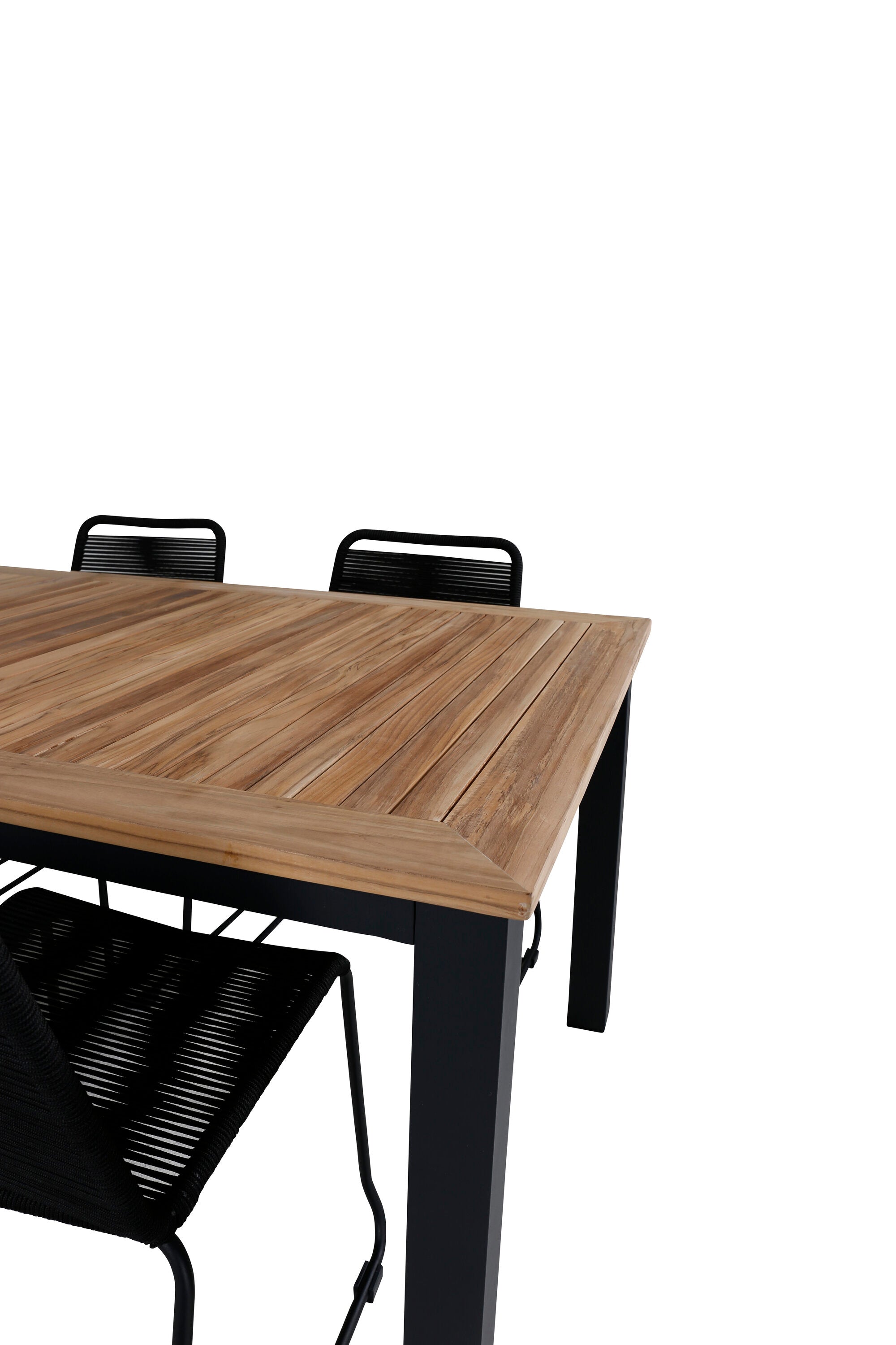 Elegantes Panama Gartentischset Lindos, 6-teilig, ausziehbar, ideal für Garten oder Terrasse, langlebig und für gemütliche Runden.