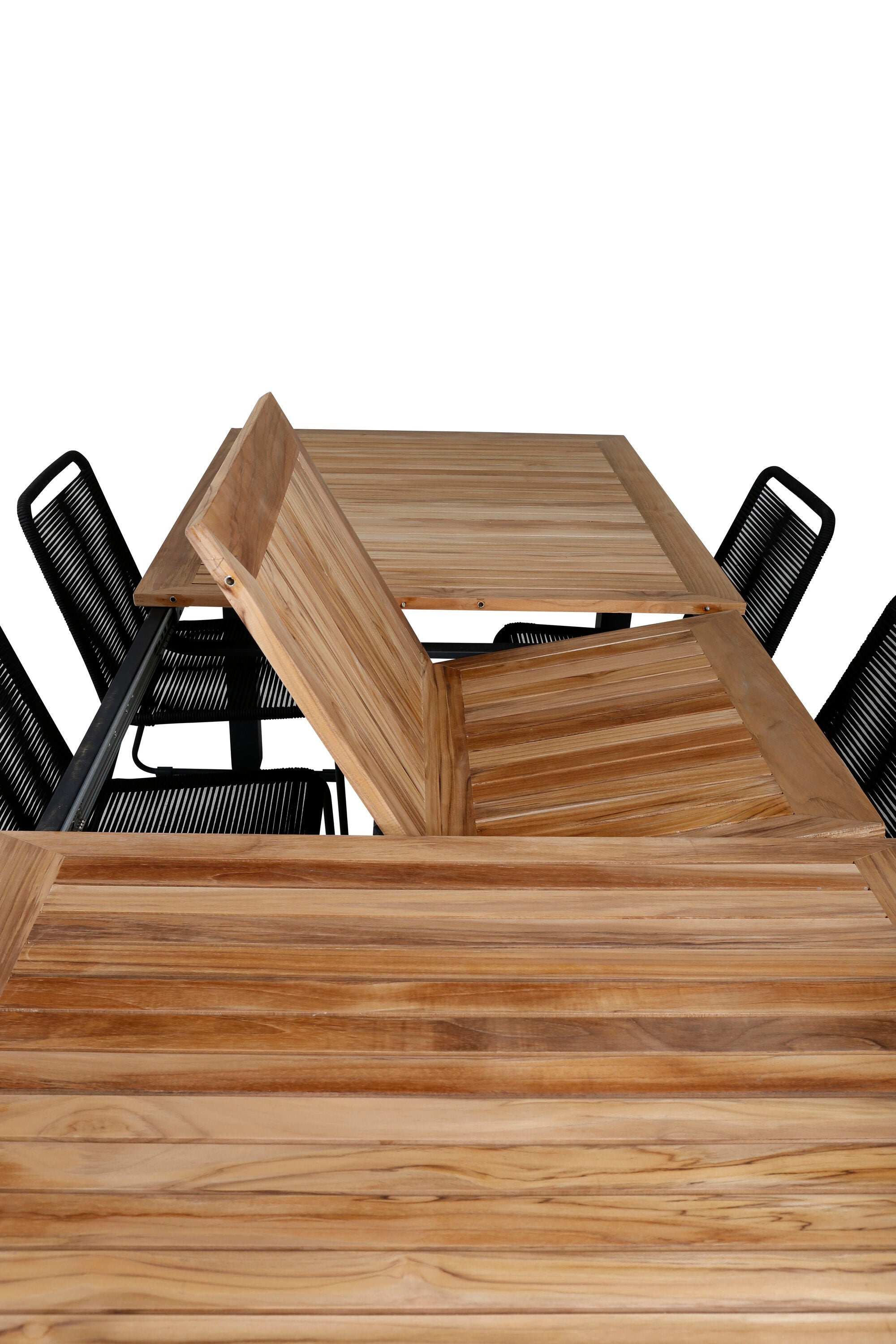 Elegantes Panama Gartentischset Lindos, 8-teilig, ausziehbar, von Venture Home – ideal für Garten und stilvolle Zusammenkünfte.