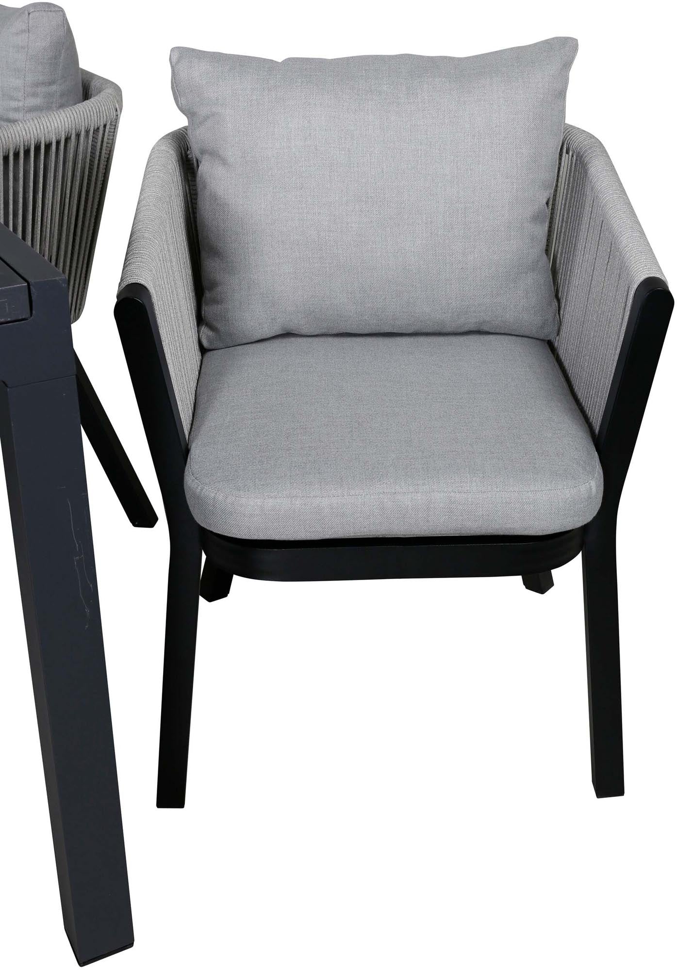 Marbella Outdoor-Tischset ausziehbar + Virya 240cm/4St. in Schwarzgrau präsentiert im Onlineshop von KAQTU Design AG. Gartentischset ist von Venture Home