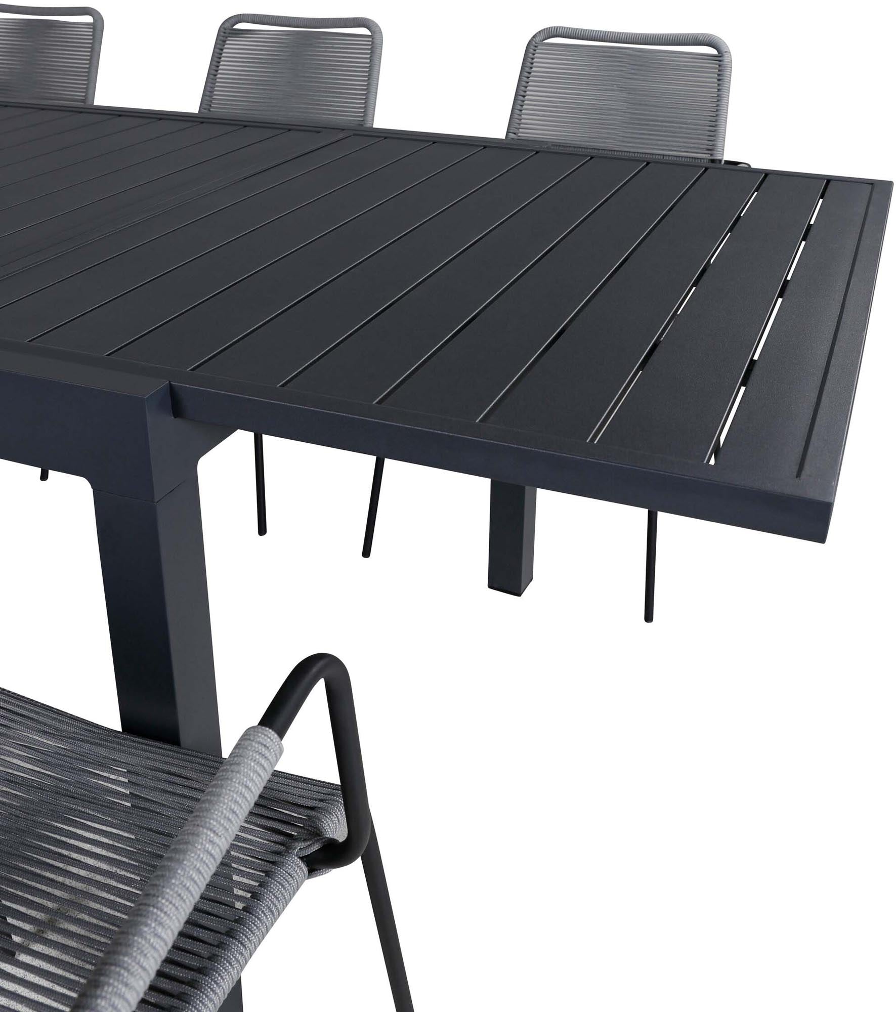 Elegantes, erweiterbares Tischset für stilvolle Gartenmomente.