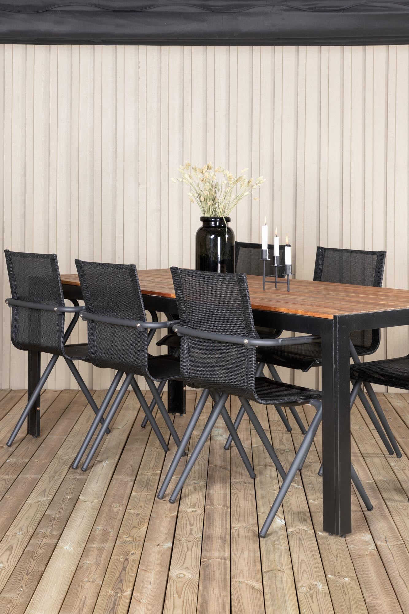 Stilvolles Bois Tischset 205cm für 6, perfekt für den Aussenbereich.