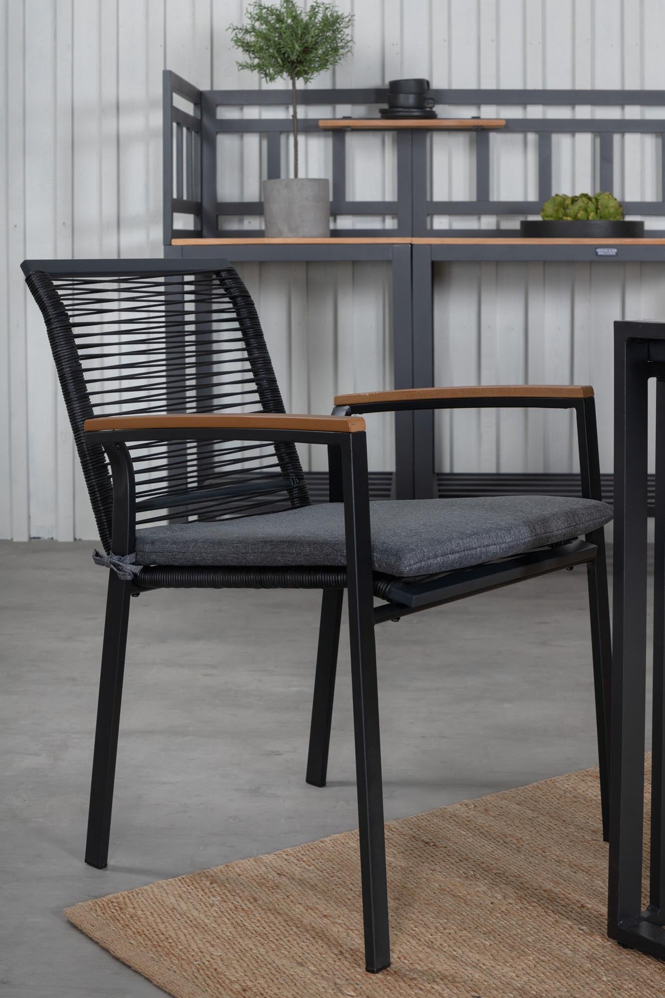 Elegantes Texas Outdoor-Tischset + Dallas 200cm/6St. von Venture Home für gesellige Abende im Freien. Hochwertige Materialien und stilvolles Design.