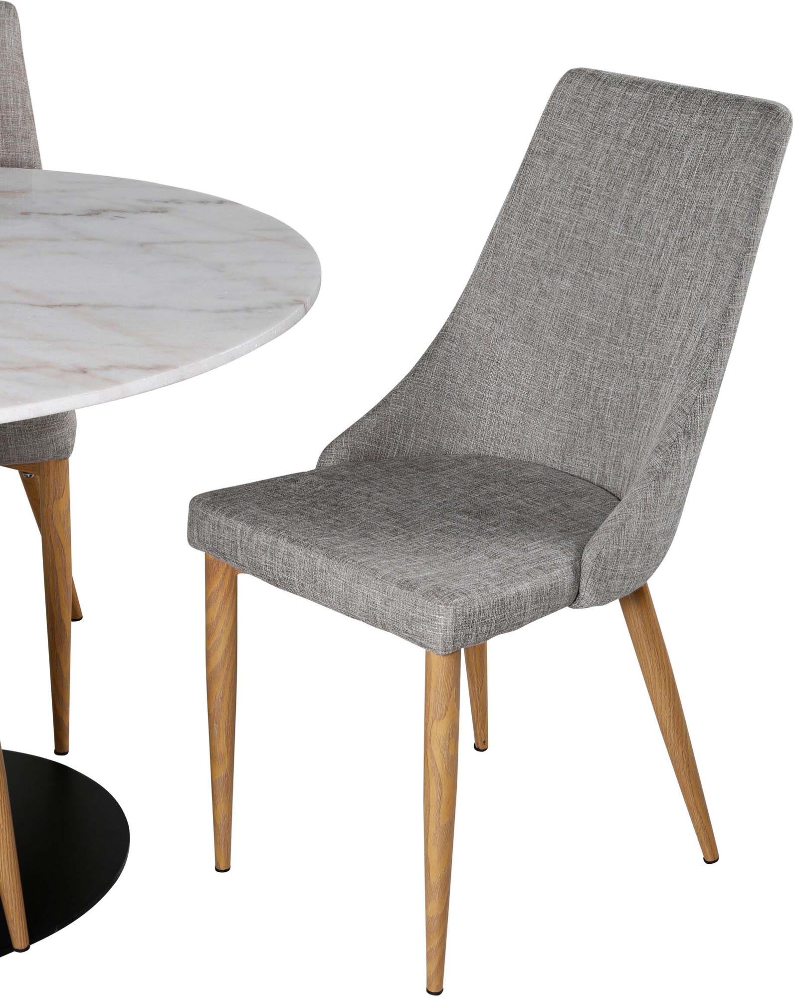 Estelle Esszimmerset + Leone ⌀106cm/4St. in Hellgrau, Natur präsentiert im Onlineshop von KAQTU Design AG. Esszimmerset ist von Venture Home
