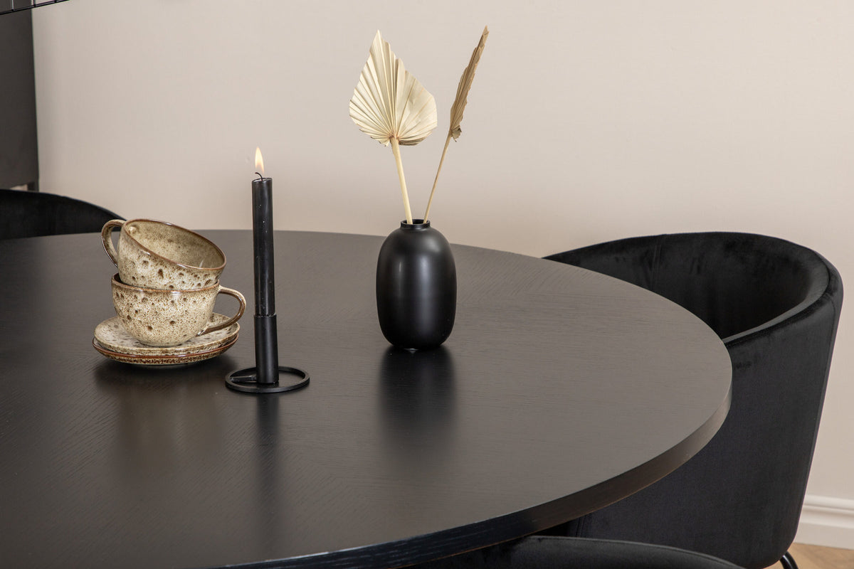 Esszimmerset Copenhagen + Berit ⌀140cm/4St. in Schwarz präsentiert im Onlineshop von KAQTU Design AG. Esszimmerset ist von Venture Home