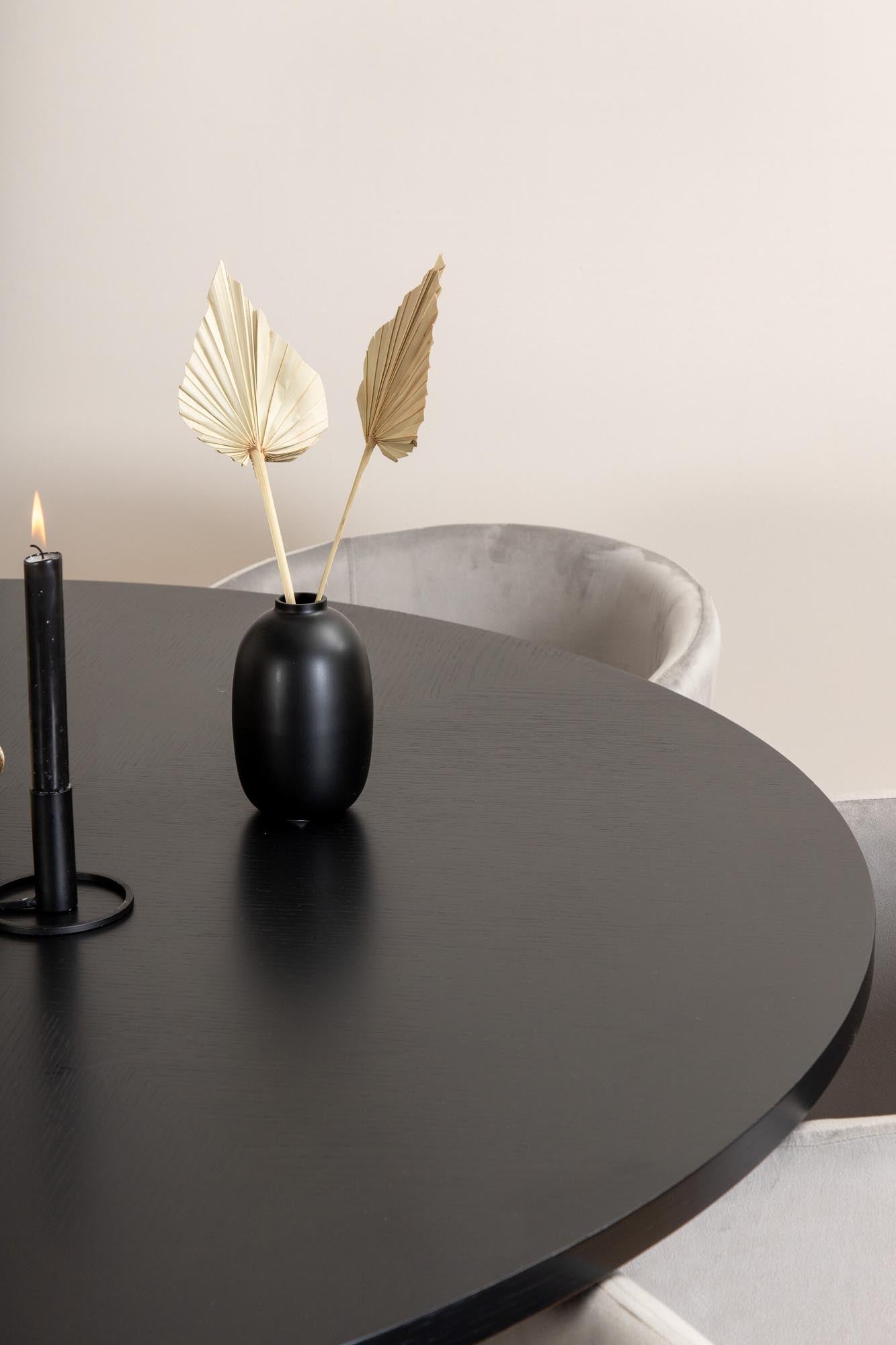 Esszimmerset Copenhagen + Berit ⌀140cm/6St. in Schwarzgrau präsentiert im Onlineshop von KAQTU Design AG. Esszimmerset ist von Venture Home