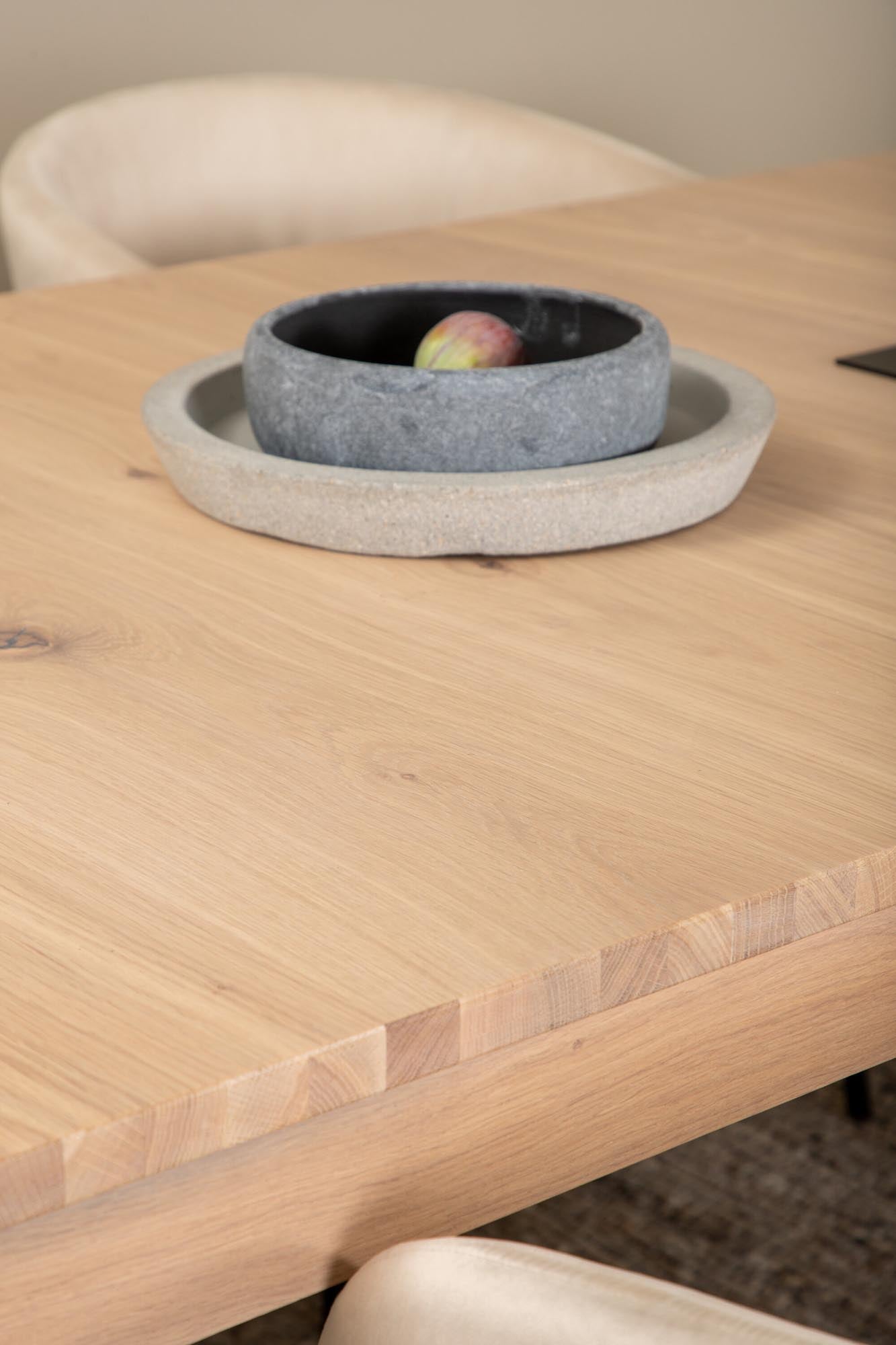 Slider Esszimmerset ausziehbar + Berit 170cm/6St. in Beige, Schwarz präsentiert im Onlineshop von KAQTU Design AG. Esszimmerset ist von Venture Home