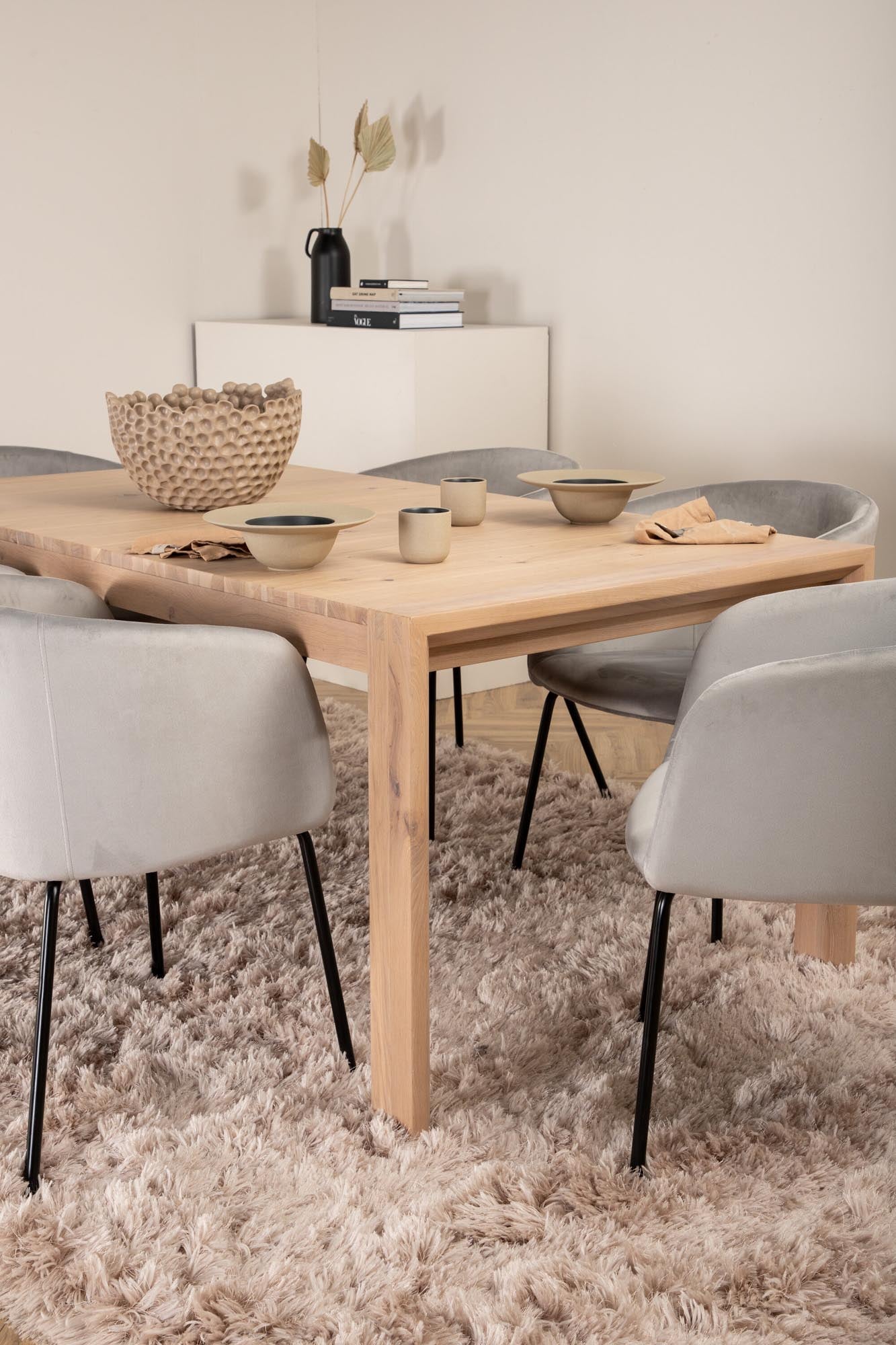 Slider Esszimmerset ausziehbar + Berit 170cm/6St. in Schwarzgrau präsentiert im Onlineshop von KAQTU Design AG. Esszimmerset ist von Venture Home