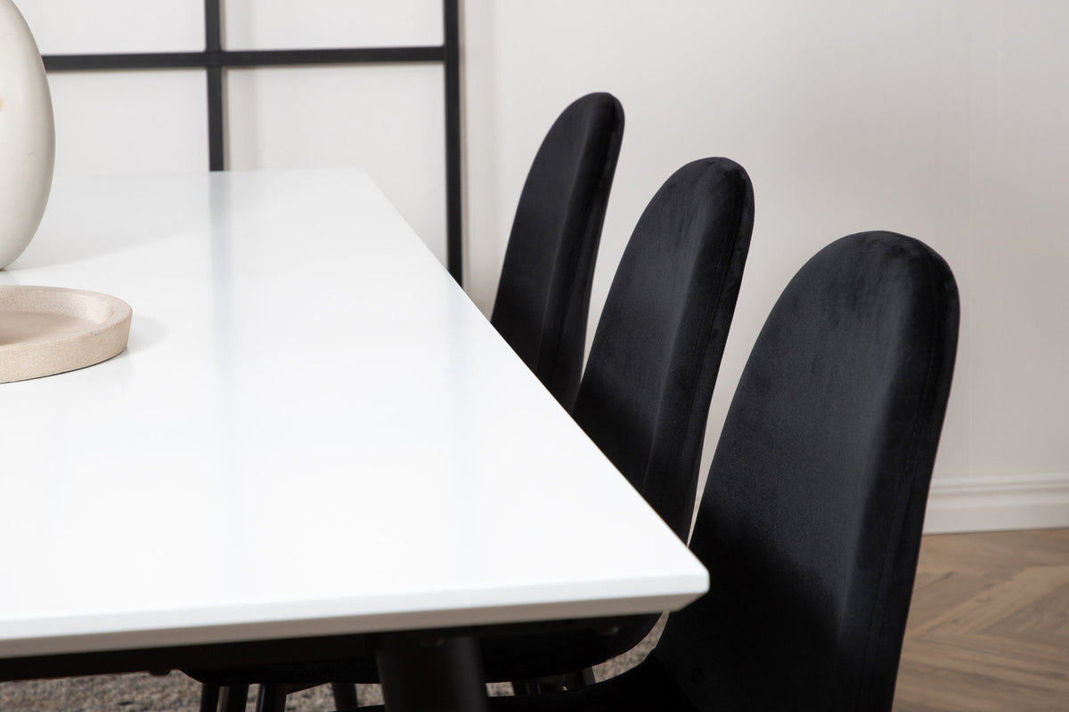 Jimmy Esszimmerset + Polar 195cm/6St. in Schwarz präsentiert im Onlineshop von KAQTU Design AG. Esszimmerset ist von Venture Home