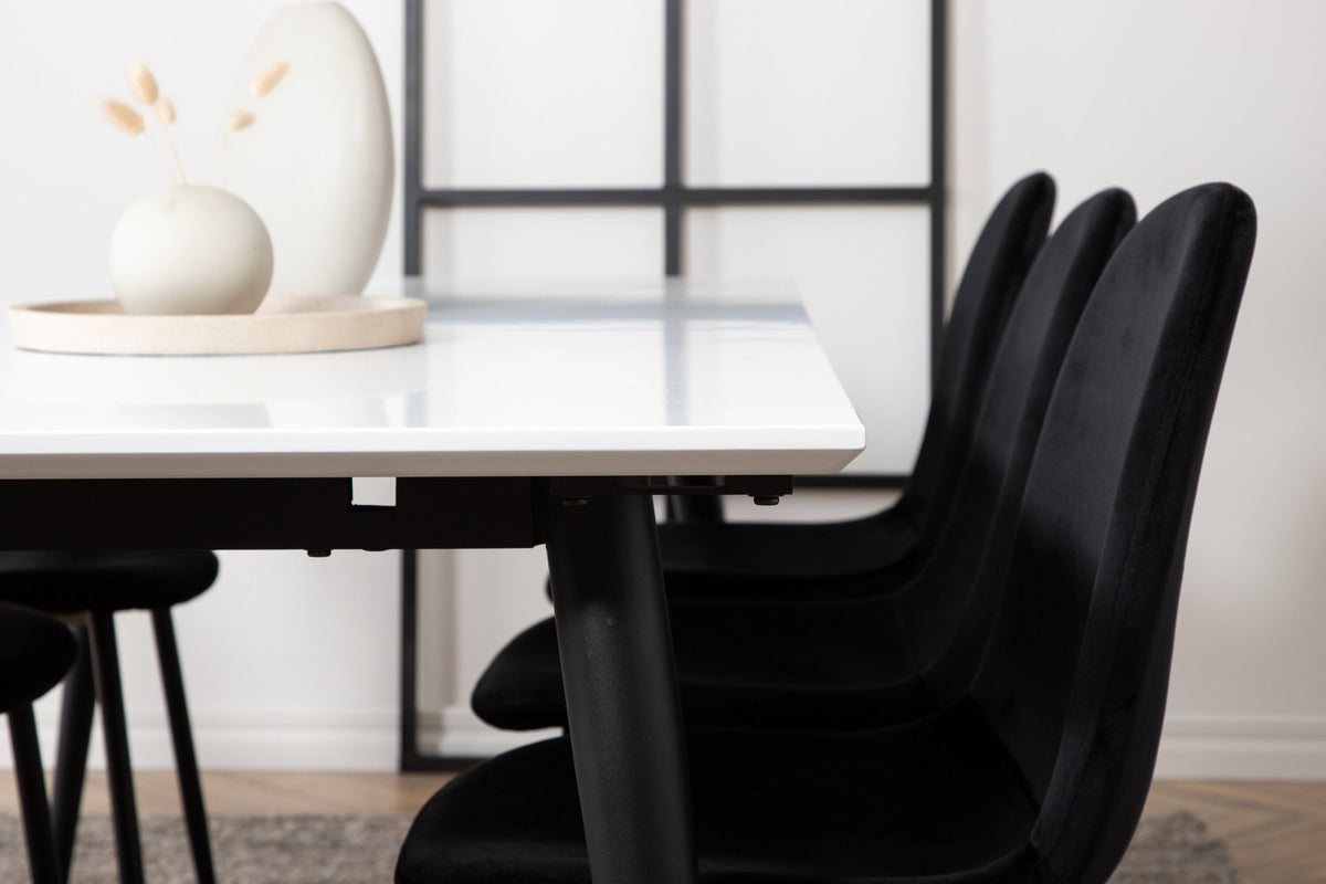 Jimmy Esszimmerset + Polar 195cm/6St. in Schwarz präsentiert im Onlineshop von KAQTU Design AG. Esszimmerset ist von Venture Home