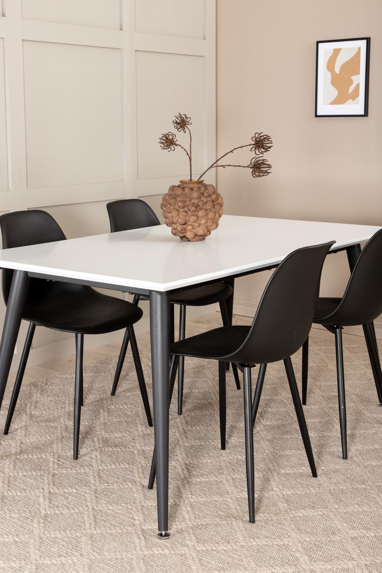 Jimmy Esszimmerset + Polar 150cm/4St. in Schwarz präsentiert im Onlineshop von KAQTU Design AG. Esszimmerset ist von Venture Home