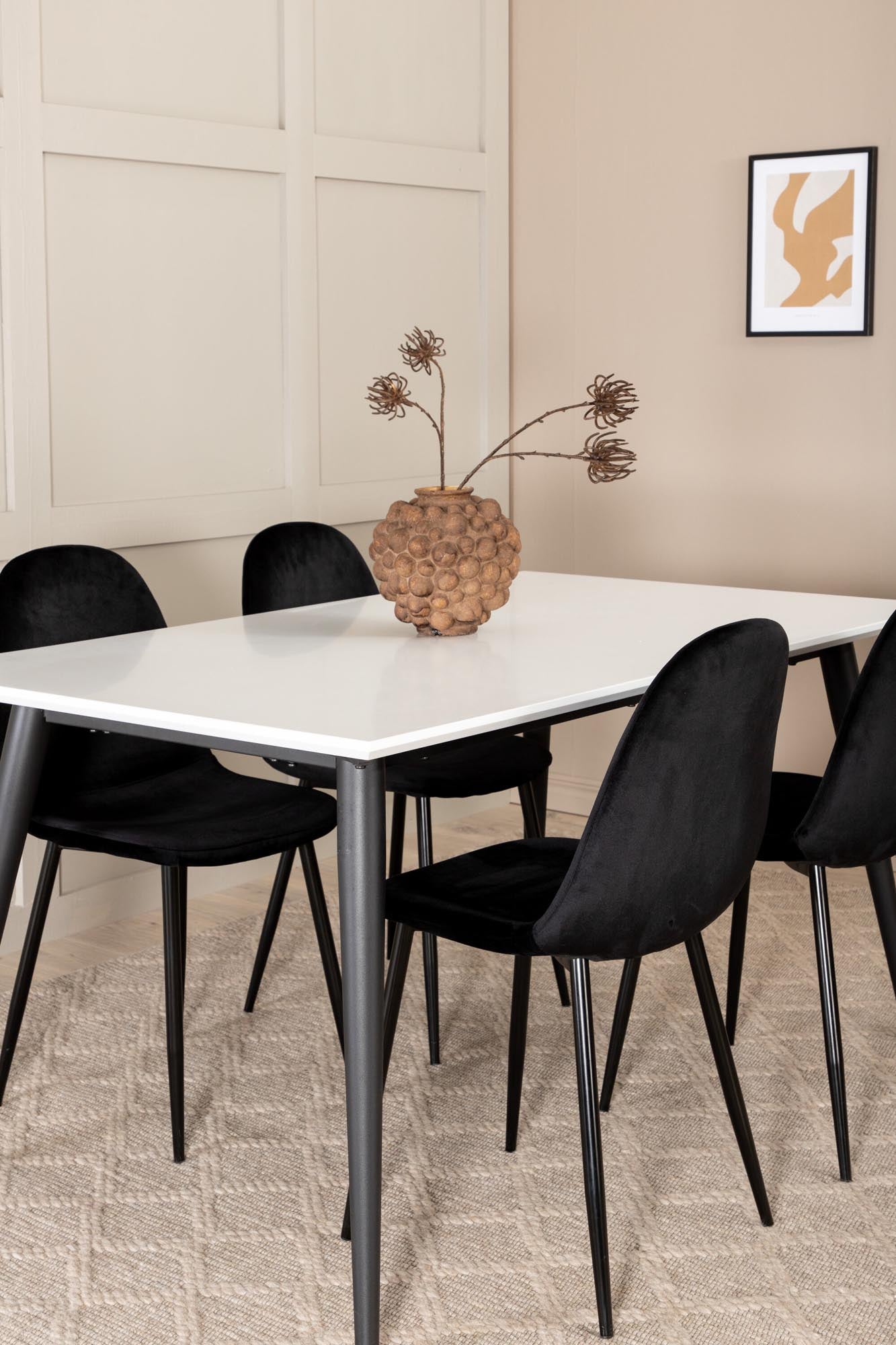 Jimmy Esszimmerset + Polar 150cm/4St. in Schwarz präsentiert im Onlineshop von KAQTU Design AG. Esszimmerset ist von Venture Home