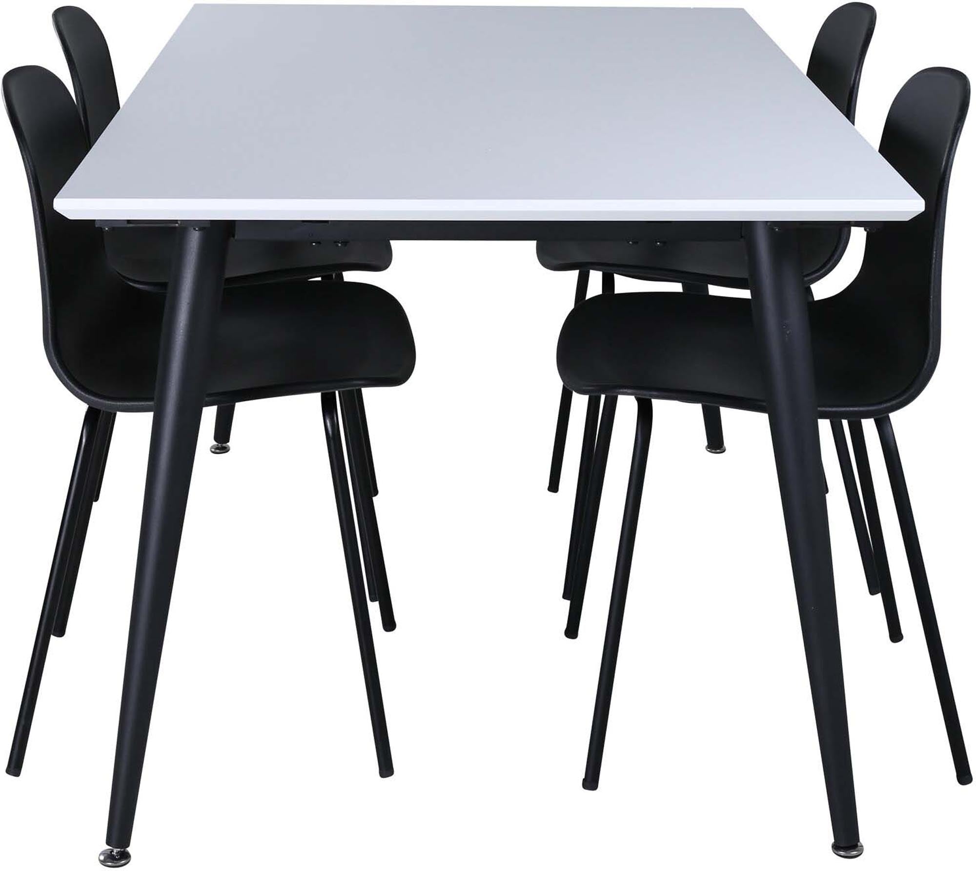 Entdecken Sie das stilvolle Jimmy Esszimmerset + Arctic 150cm/4St. von Venture Home. Skandinavisches Design, flexibler Esstisch und bequeme Stühle für Ihr Zuhause.