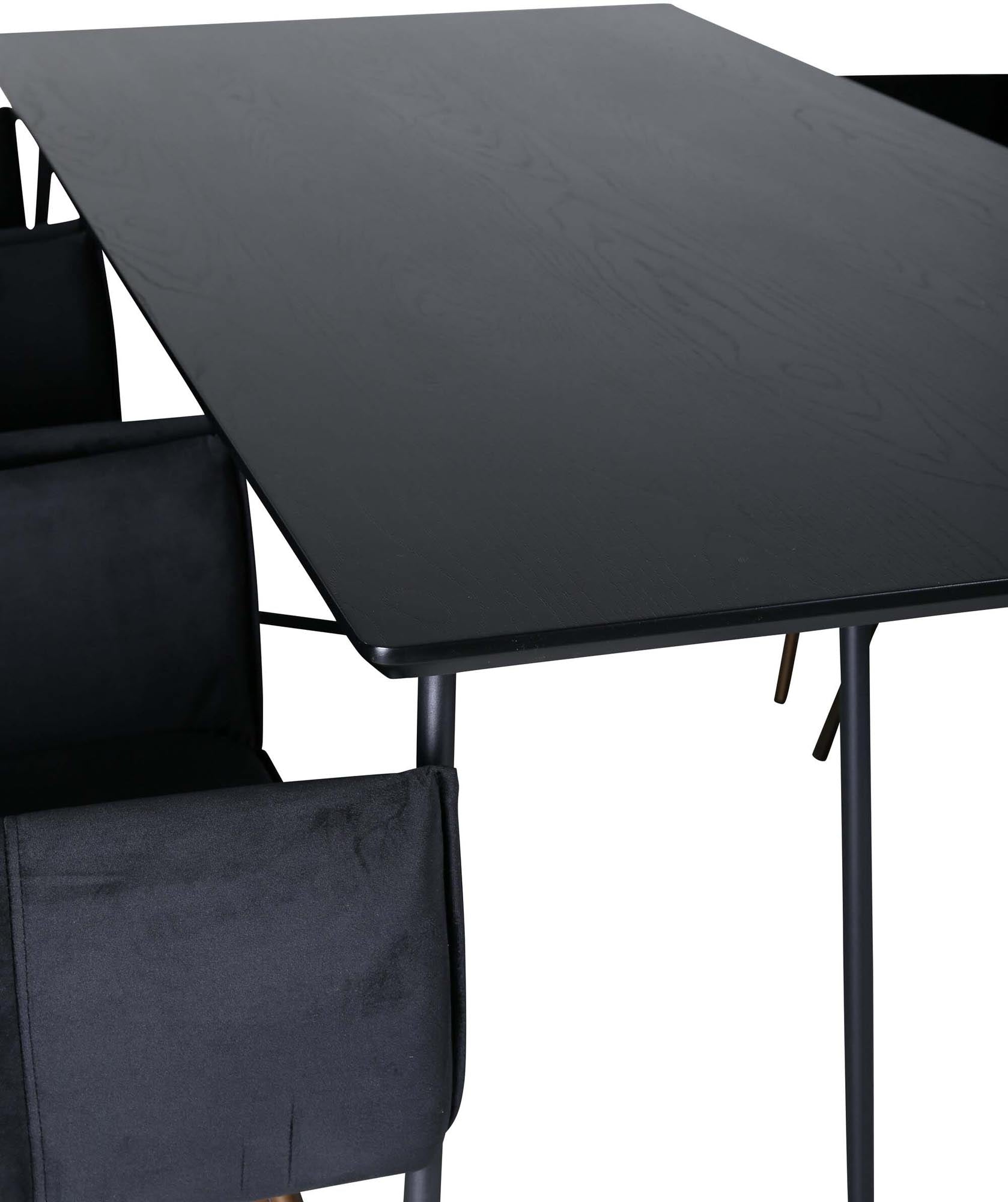 Petra Esszimmerset 190cm/6St. in Schwarz / Kupfer präsentiert im Onlineshop von KAQTU Design AG. Esszimmerset ist von Venture Home
