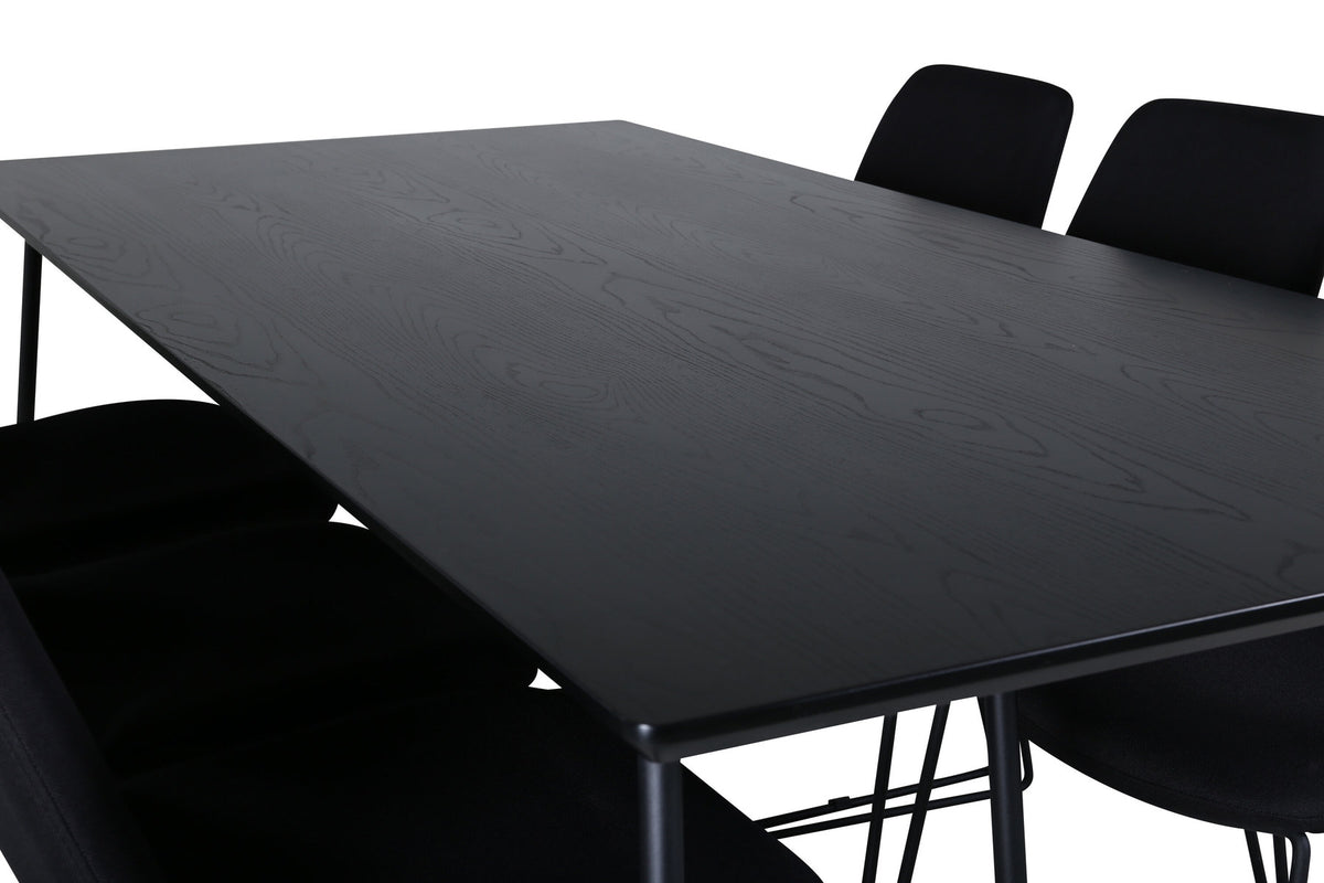 Petra Esszimmerset + Muce 190cm/6St. in Schwarz präsentiert im Onlineshop von KAQTU Design AG. Esszimmerset ist von Venture Home