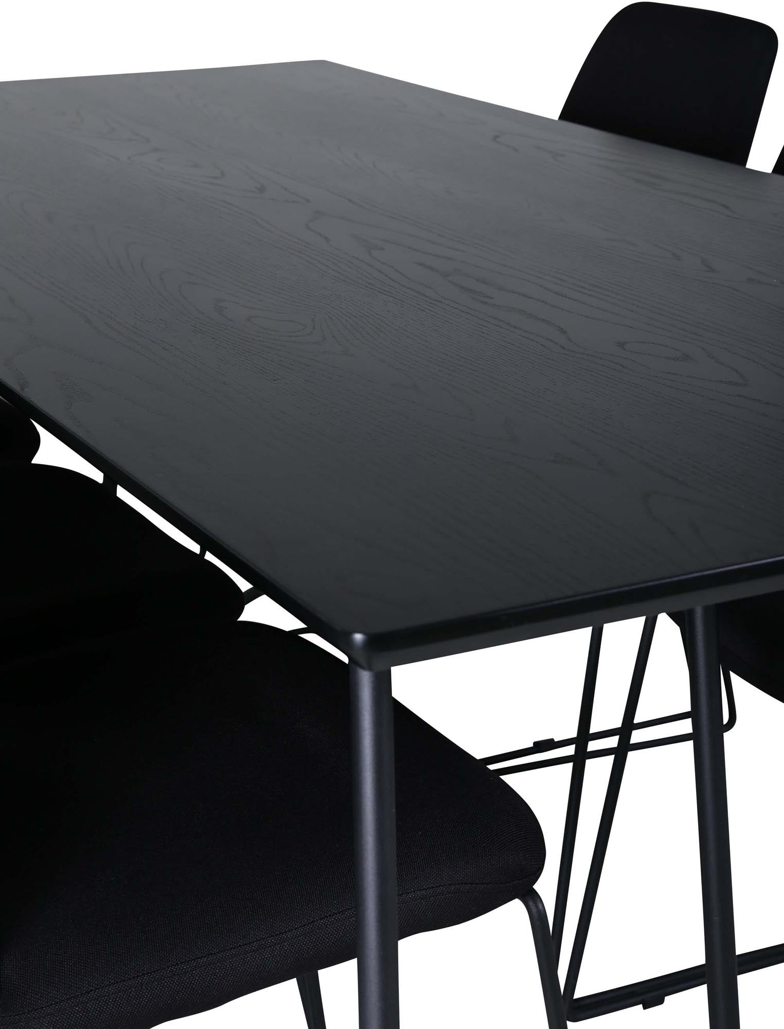 Petra Esszimmerset + Muce 190cm/6St. in Schwarz präsentiert im Onlineshop von KAQTU Design AG. Esszimmerset ist von Venture Home