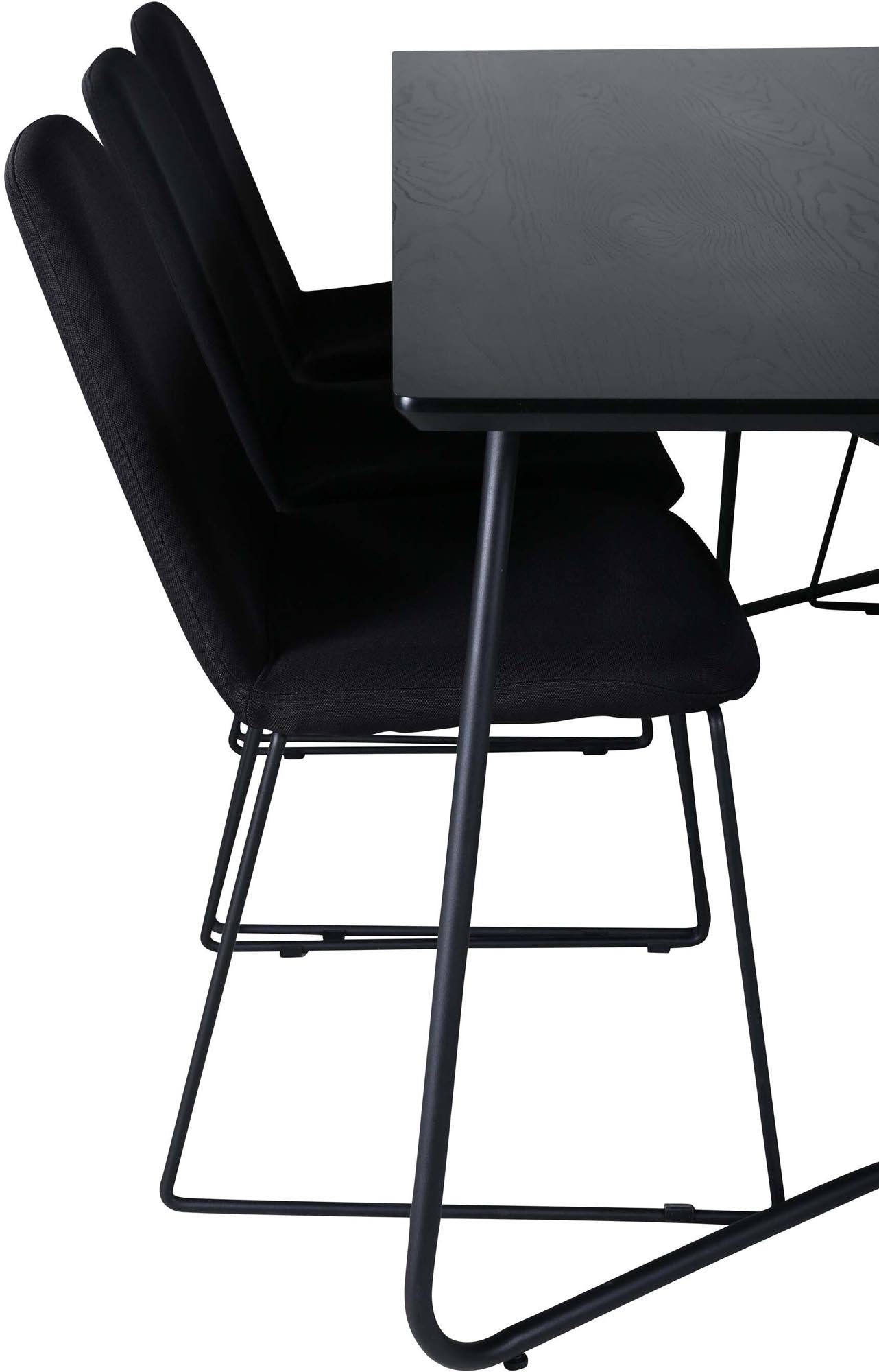 Petra Esszimmerset + Muce 190cm/6St. in Schwarz präsentiert im Onlineshop von KAQTU Design AG. Esszimmerset ist von Venture Home