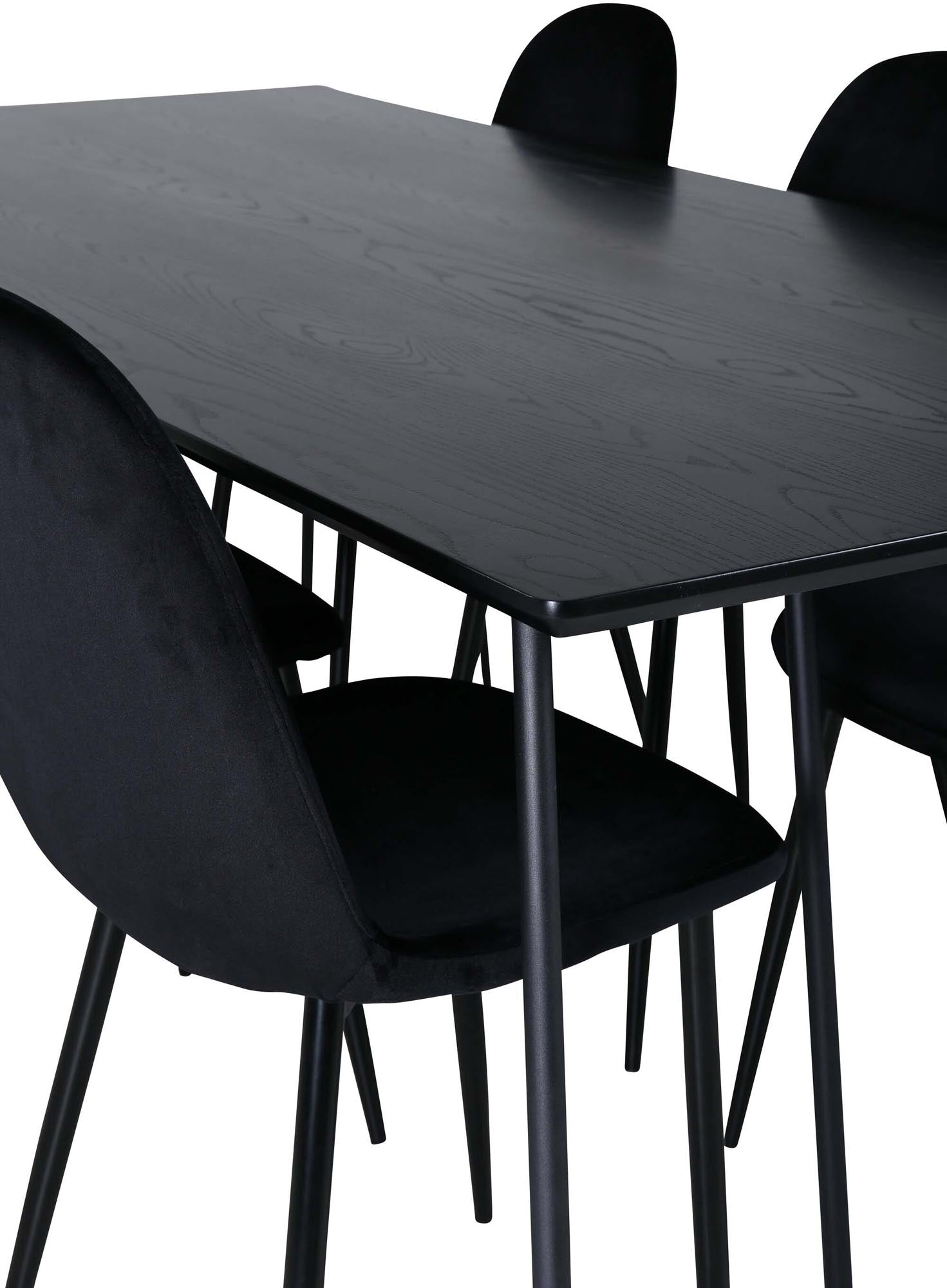 Petra Esszimmerset + Polar 190cm/6St. in Schwarz präsentiert im Onlineshop von KAQTU Design AG. Esszimmerset ist von Venture Home