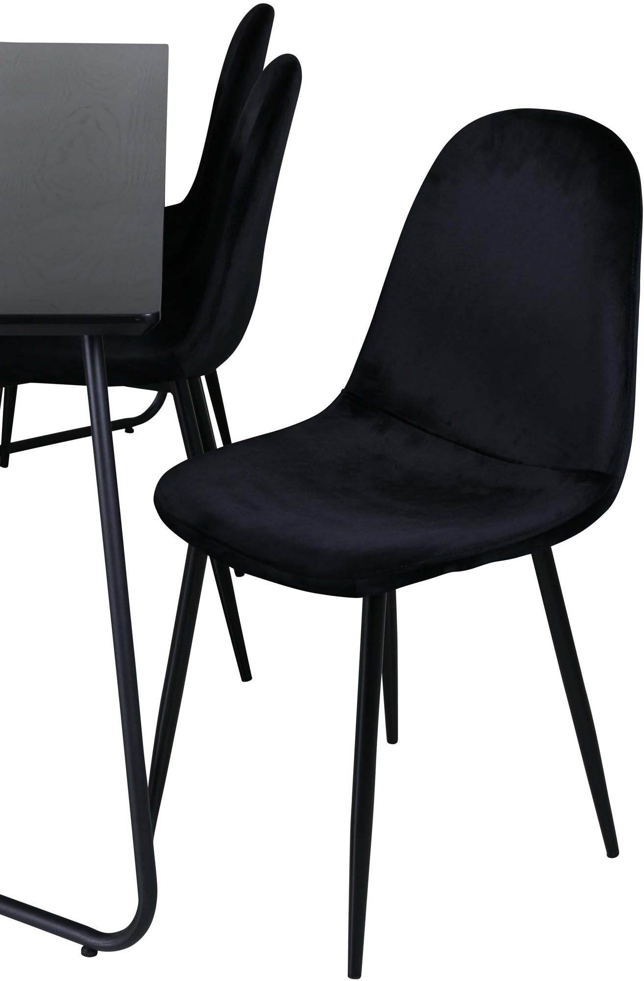 Petra Esszimmerset + Polar 190cm/6St. in Schwarz präsentiert im Onlineshop von KAQTU Design AG. Esszimmerset ist von Venture Home