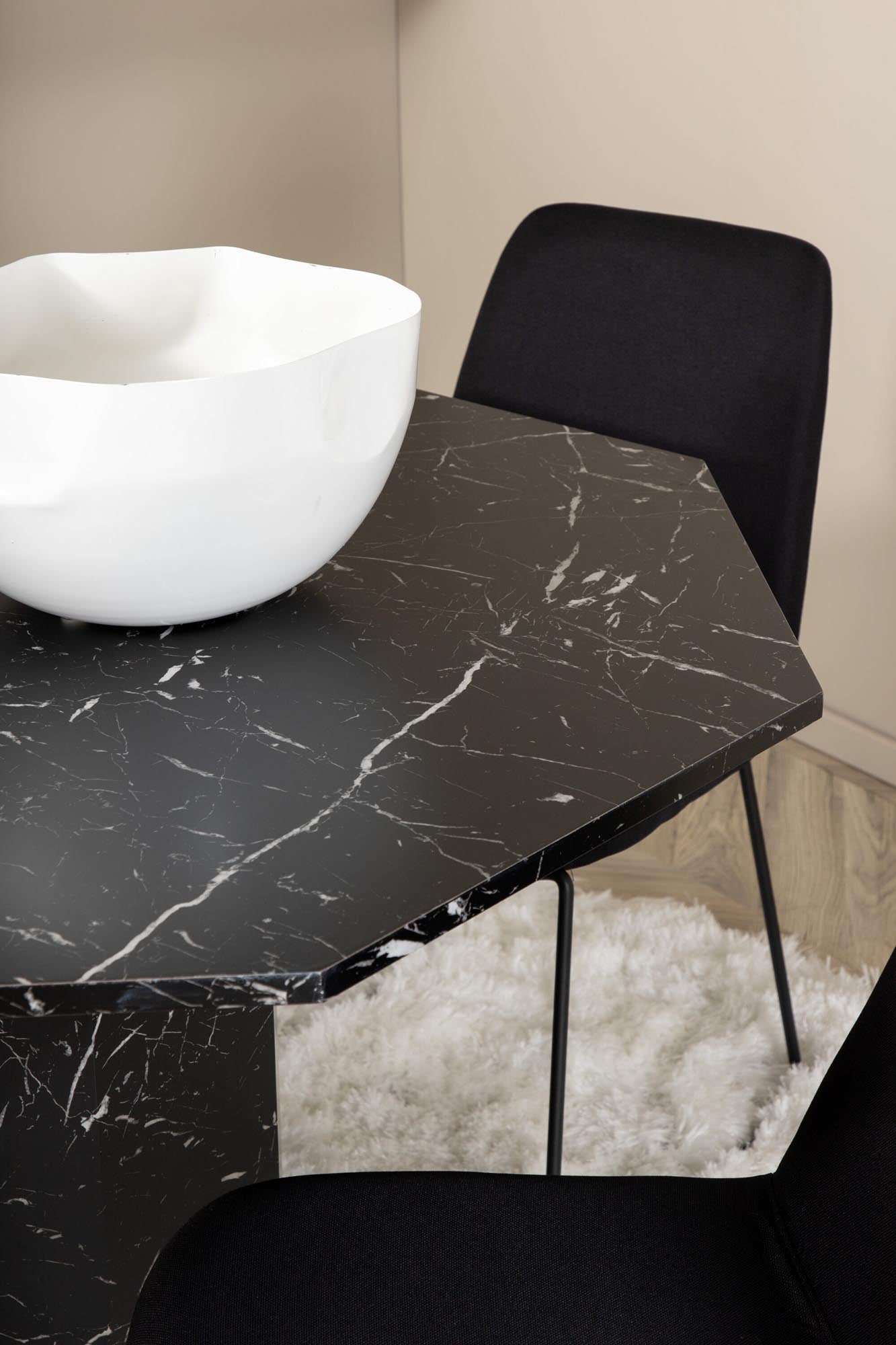 Marbs Esszimmerset + Muce ⌀110cm/4St. in Schwarz präsentiert im Onlineshop von KAQTU Design AG. Esszimmerset ist von Venture Home