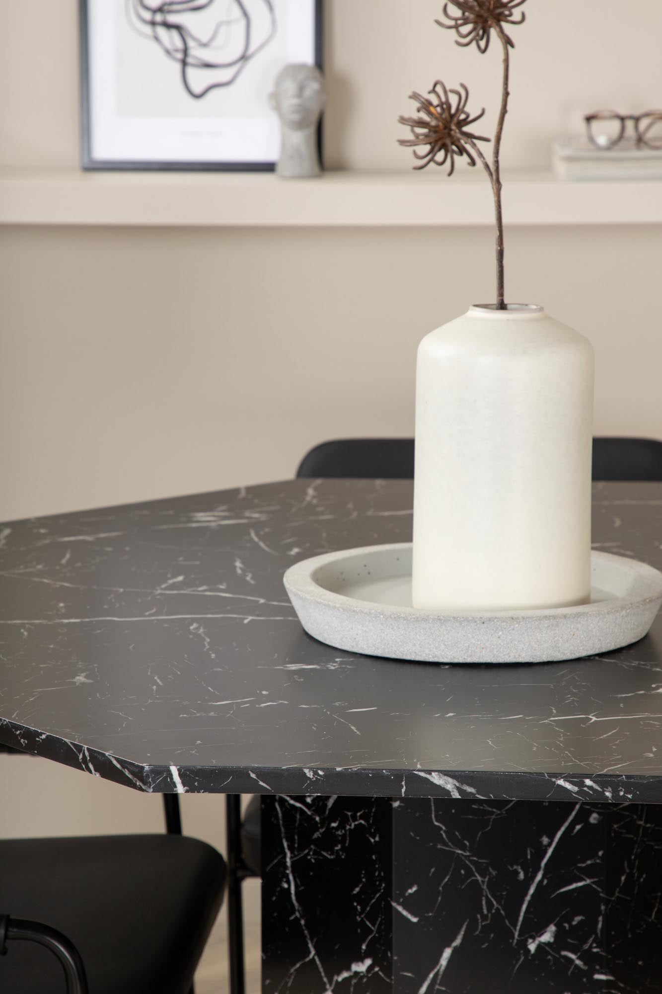 Marbs Esszimmerset + Tvist ⌀110cm/4St. in Schwarz präsentiert im Onlineshop von KAQTU Design AG. Esszimmerset ist von Venture Home