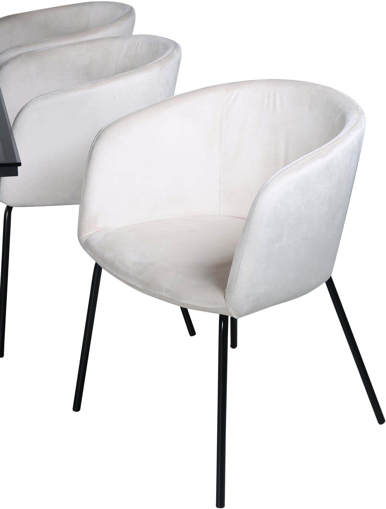 Leif Esszimmerset + Berit 200cm/6St. in Schwarz / Beige präsentiert im Onlineshop von KAQTU Design AG. Esszimmerset ist von Venture Home