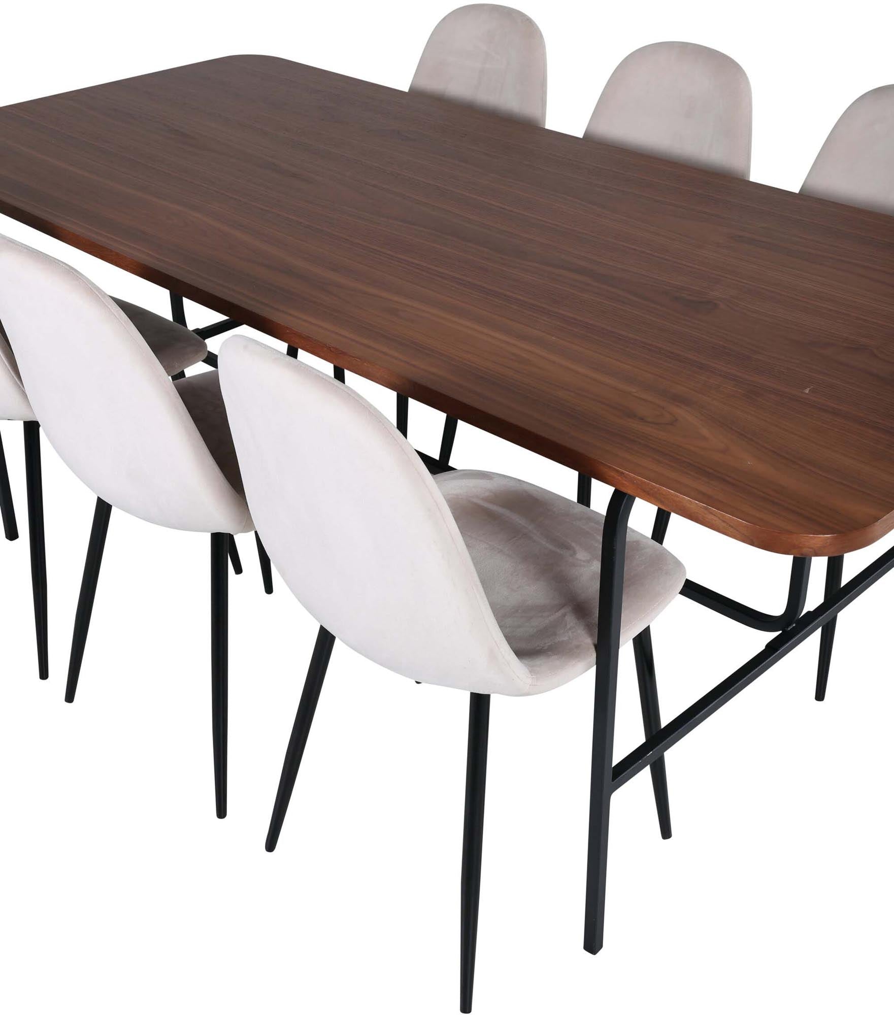 Uno Esszimmerset + Polar 200cm/6St. in Beige, Schwarz präsentiert im Onlineshop von KAQTU Design AG. Esszimmerset ist von Venture Home
