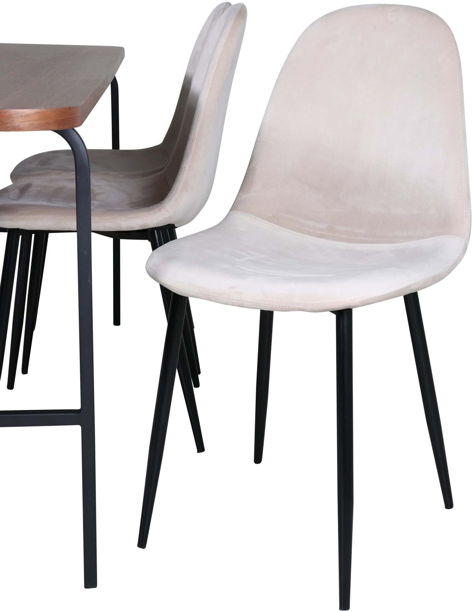 Uno Esszimmerset + Polar 200cm/6St. in Beige, Schwarz präsentiert im Onlineshop von KAQTU Design AG. Esszimmerset ist von Venture Home