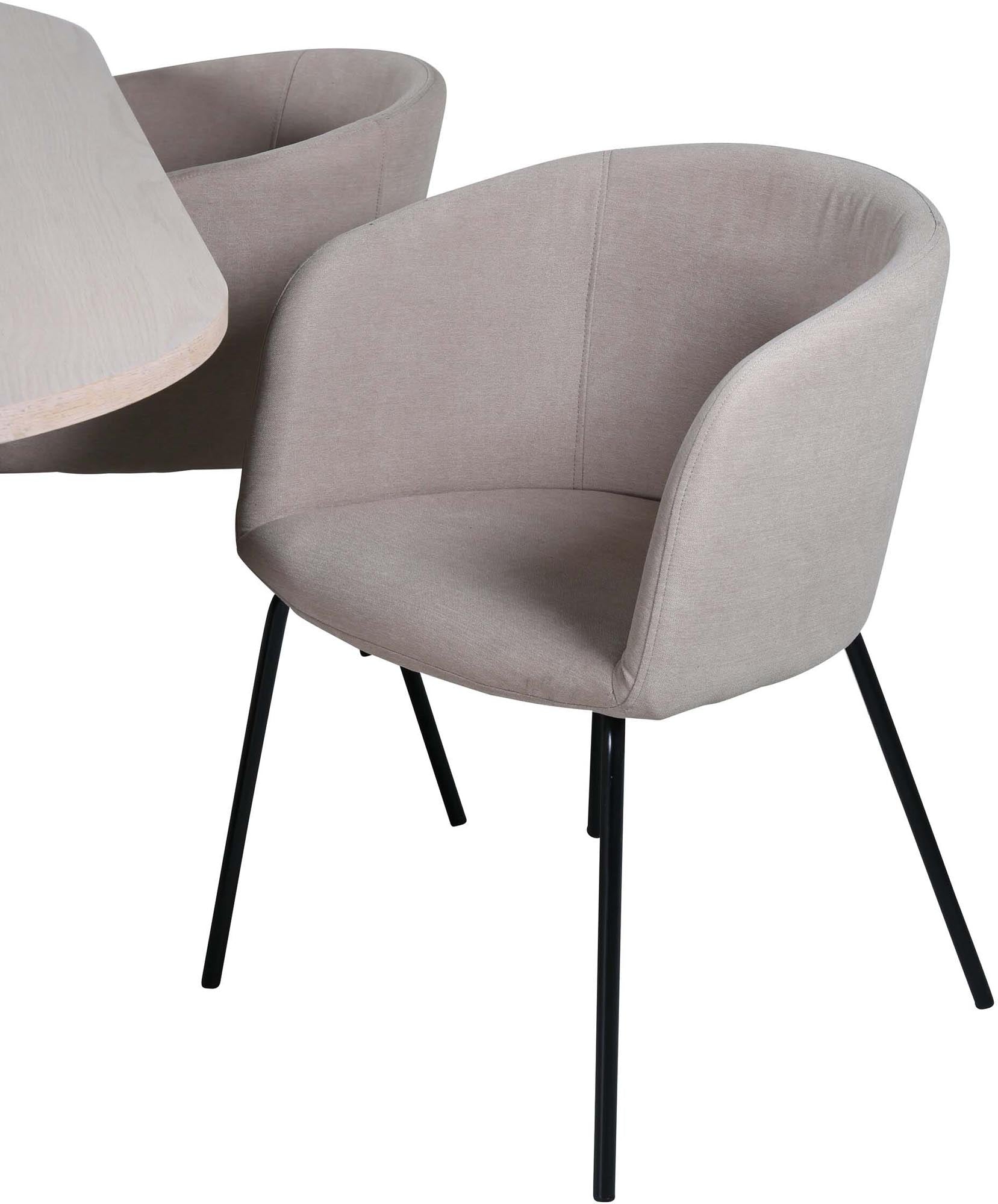 Bianca Esszimmerset + Berit 200cm/4St. in Weiss / Beige präsentiert im Onlineshop von KAQTU Design AG. Esszimmerset ist von Venture Home