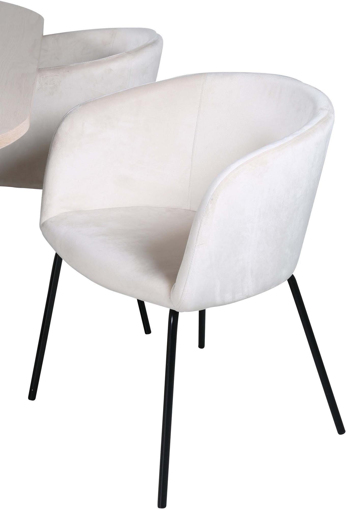 Bianca Esszimmerset + Berit 200cm/4St. in Weiss / Beige präsentiert im Onlineshop von KAQTU Design AG. Esszimmerset ist von Venture Home