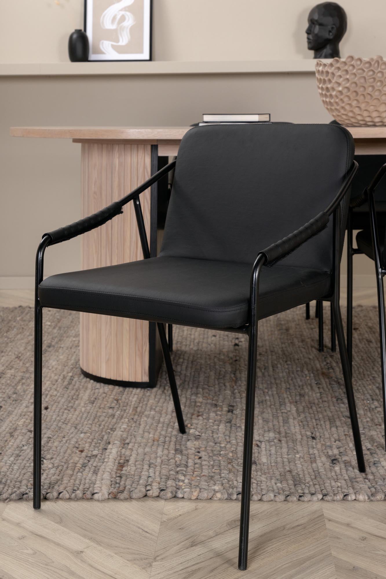 Bianca Esszimmerset + Tvist 200cm/4St. in Weiss / Schwar präsentiert im Onlineshop von KAQTU Design AG. Esszimmerset ist von Venture Home
