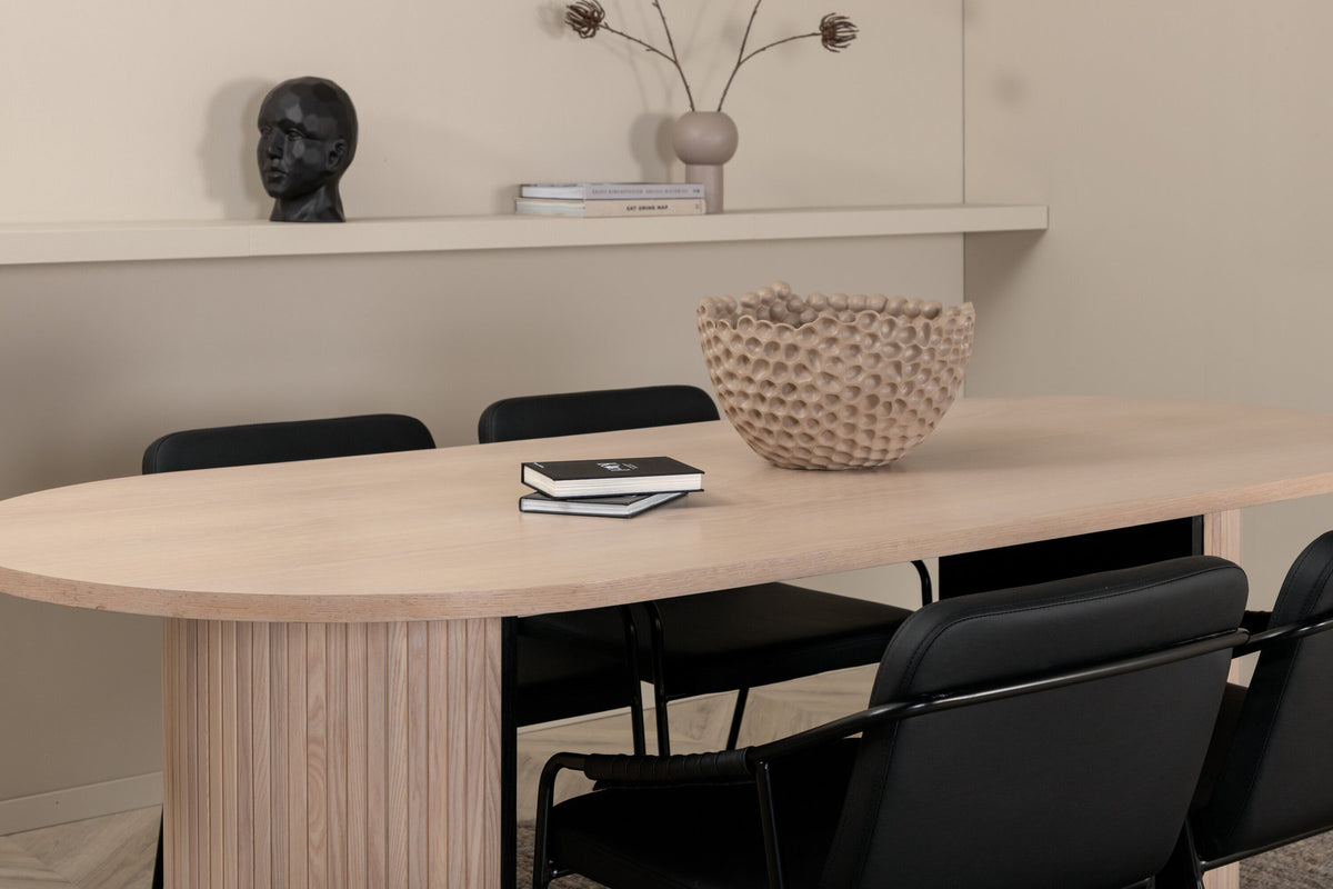 Bianca Esszimmerset + Tvist 200cm/4St. in Weiss / Schwar präsentiert im Onlineshop von KAQTU Design AG. Esszimmerset ist von Venture Home