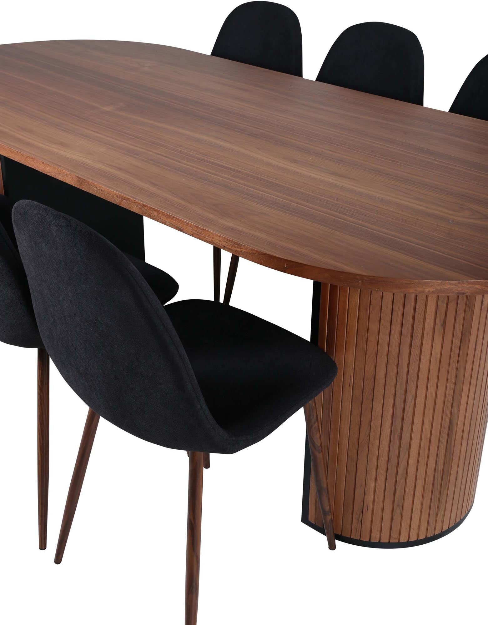 Bianca Esszimmerset + Polar 200cm/6St. in Nussbaum präsentiert im Onlineshop von KAQTU Design AG. Esszimmerset ist von Venture Home