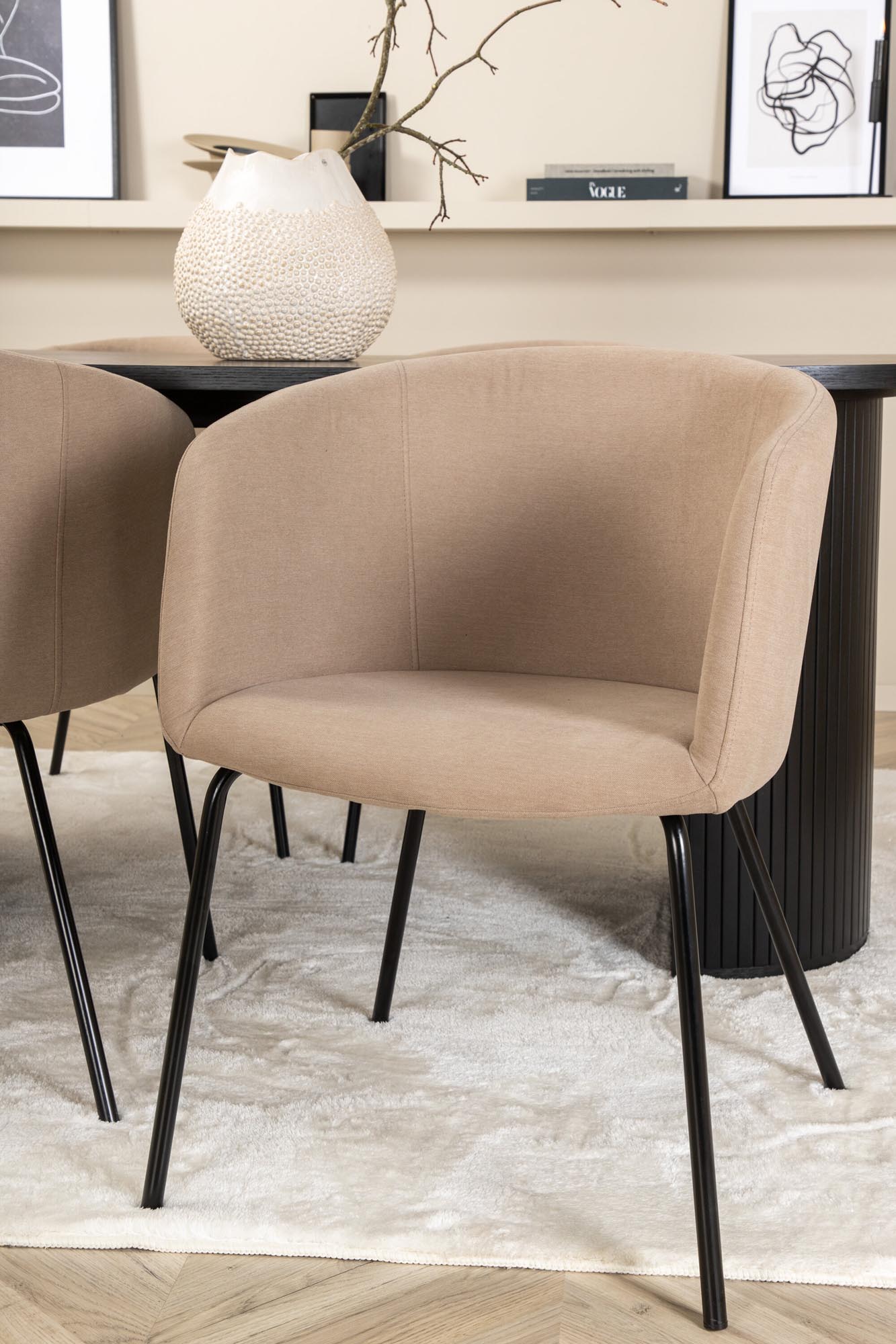 Bianca Esszimmerset + Berit 200cm/4St. in Schwarz präsentiert im Onlineshop von KAQTU Design AG. Esszimmerset ist von Venture Home