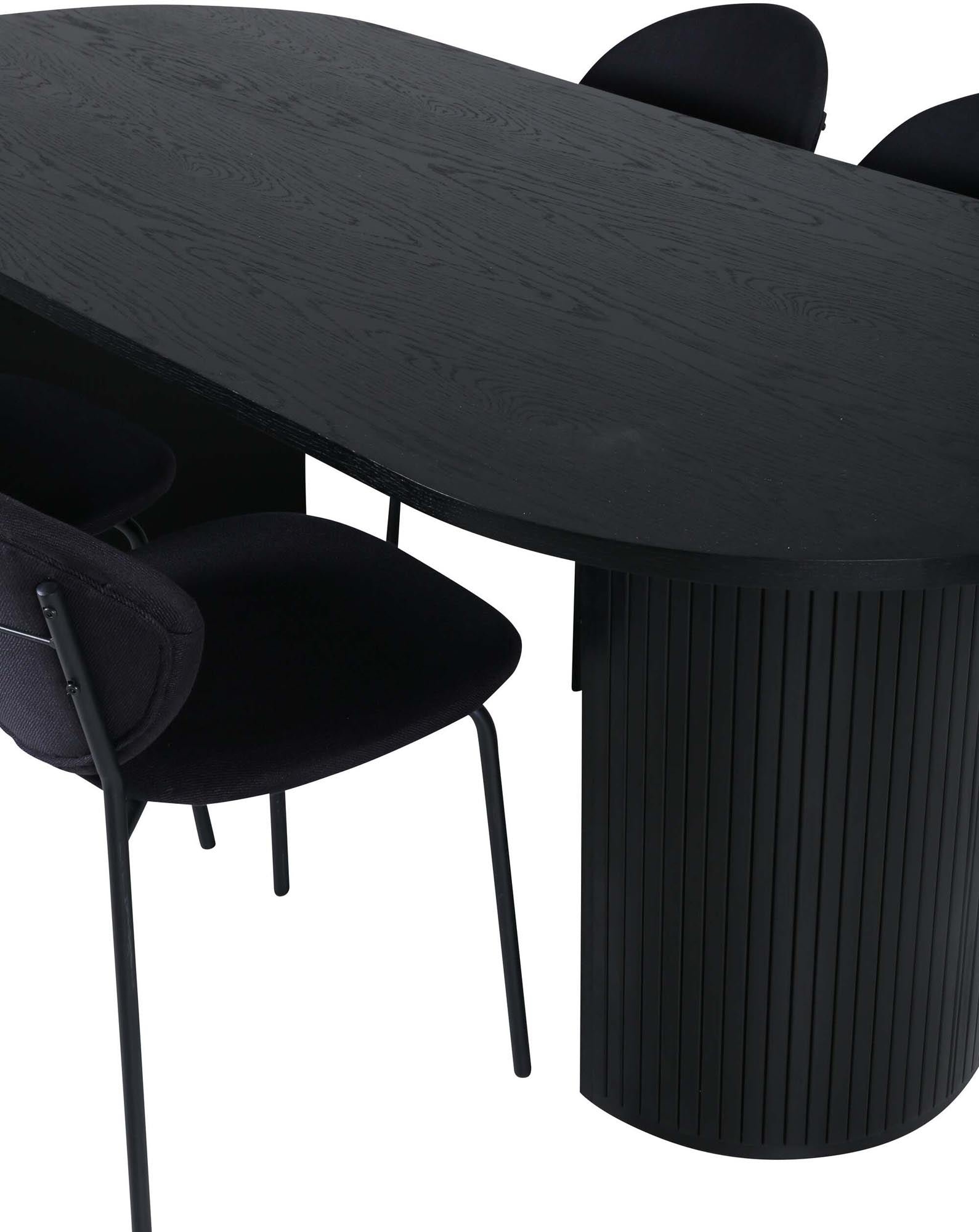 Bianca Esszimmerset + Vault 200cm/4St. in Schwarz präsentiert im Onlineshop von KAQTU Design AG. Esszimmerset ist von Venture Home