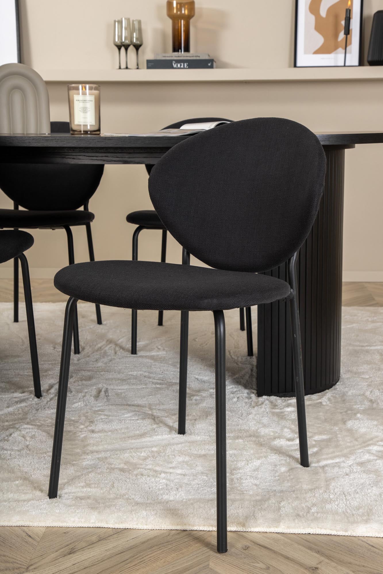 Bianca Esszimmerset + Vault 200cm/4St. in Schwarz präsentiert im Onlineshop von KAQTU Design AG. Esszimmerset ist von Venture Home