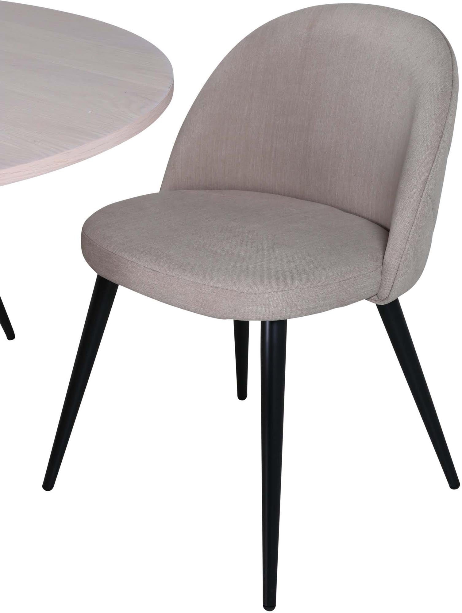 Bianca Esszimmerset + Velvet ⌀110cm/4St. in Weiss / Beige präsentiert im Onlineshop von KAQTU Design AG. Esszimmerset ist von Venture Home